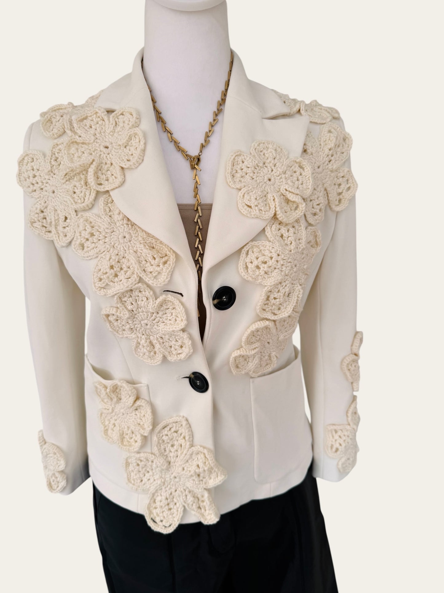 Ivory Blossom Blazer