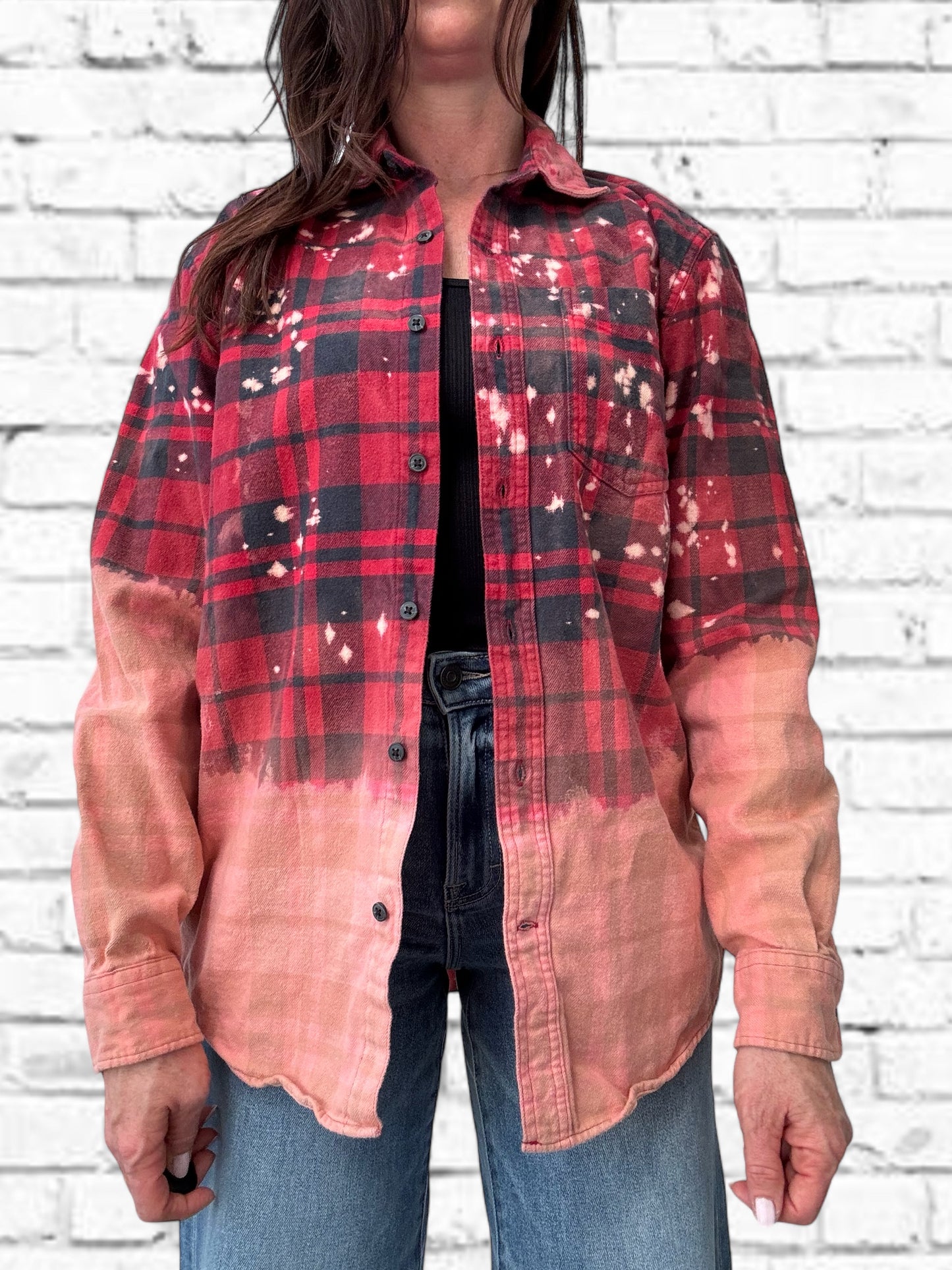 Wisconsin University Bleach Logo Flannel