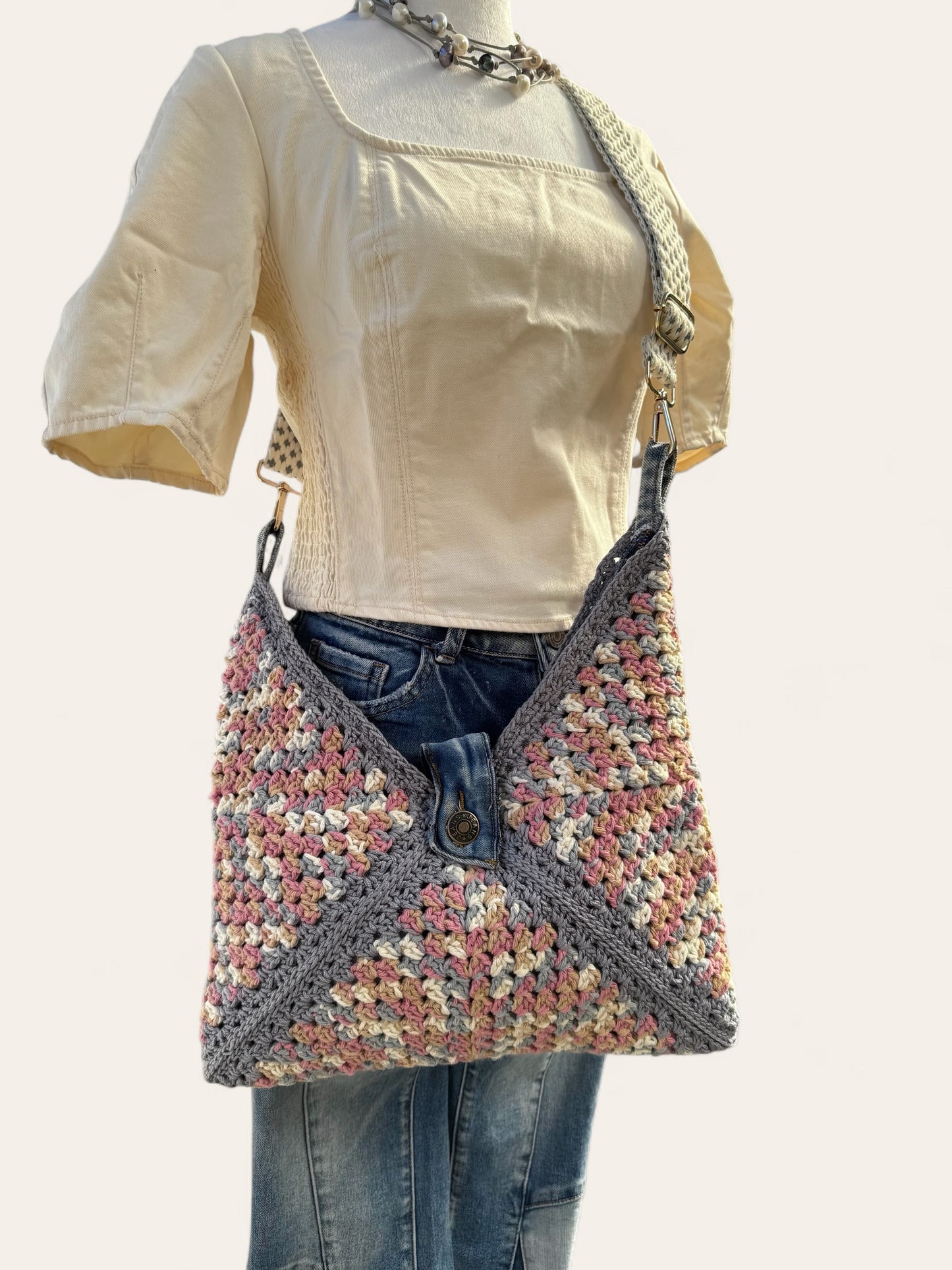 Urban Rose LUNA hand crochet bag