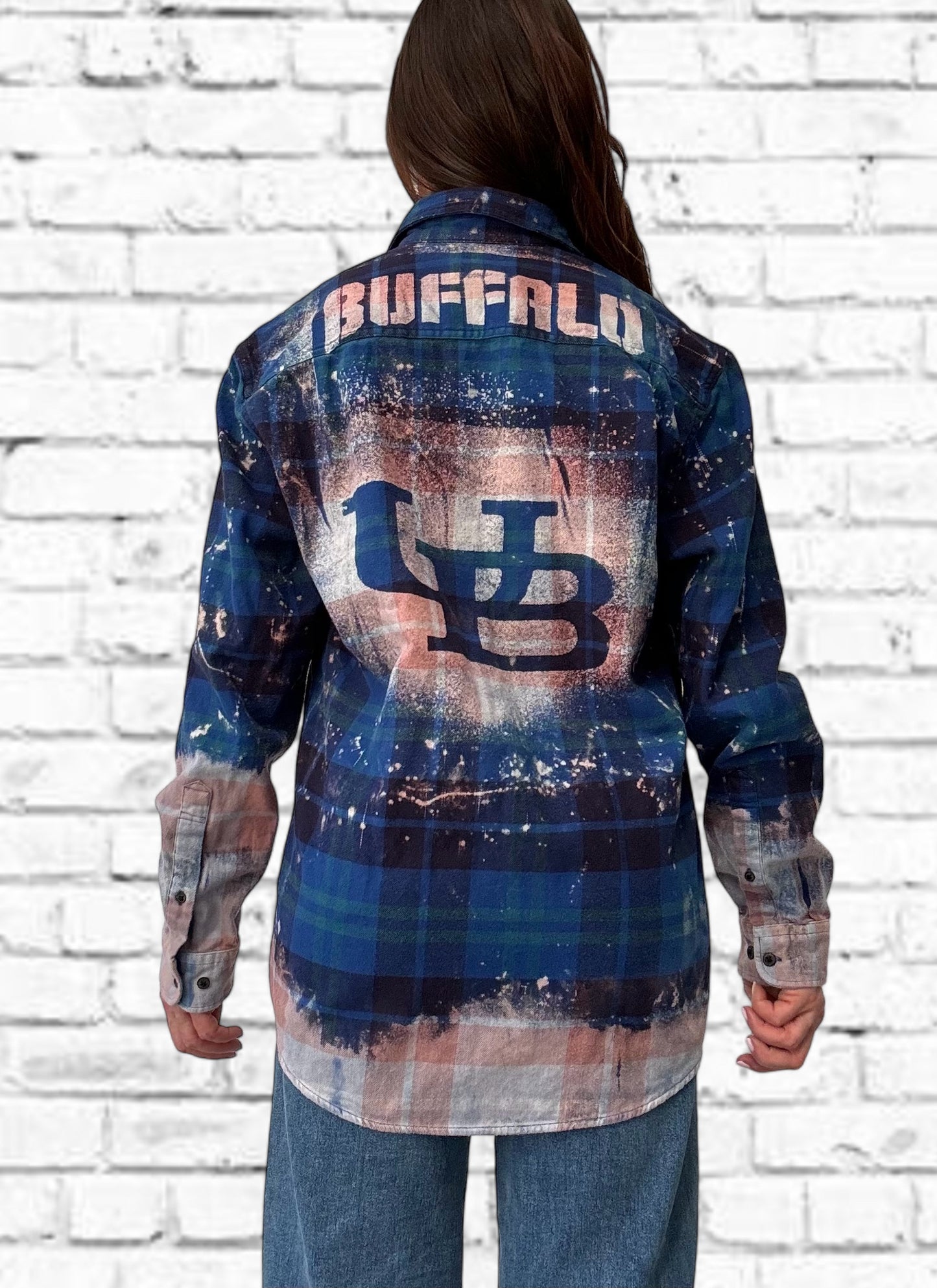 University of Buffalo Bleach Logo Flannel