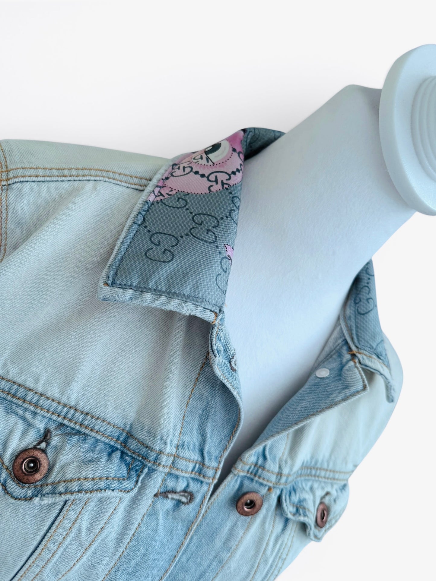 Denim & Silk Pup Couture