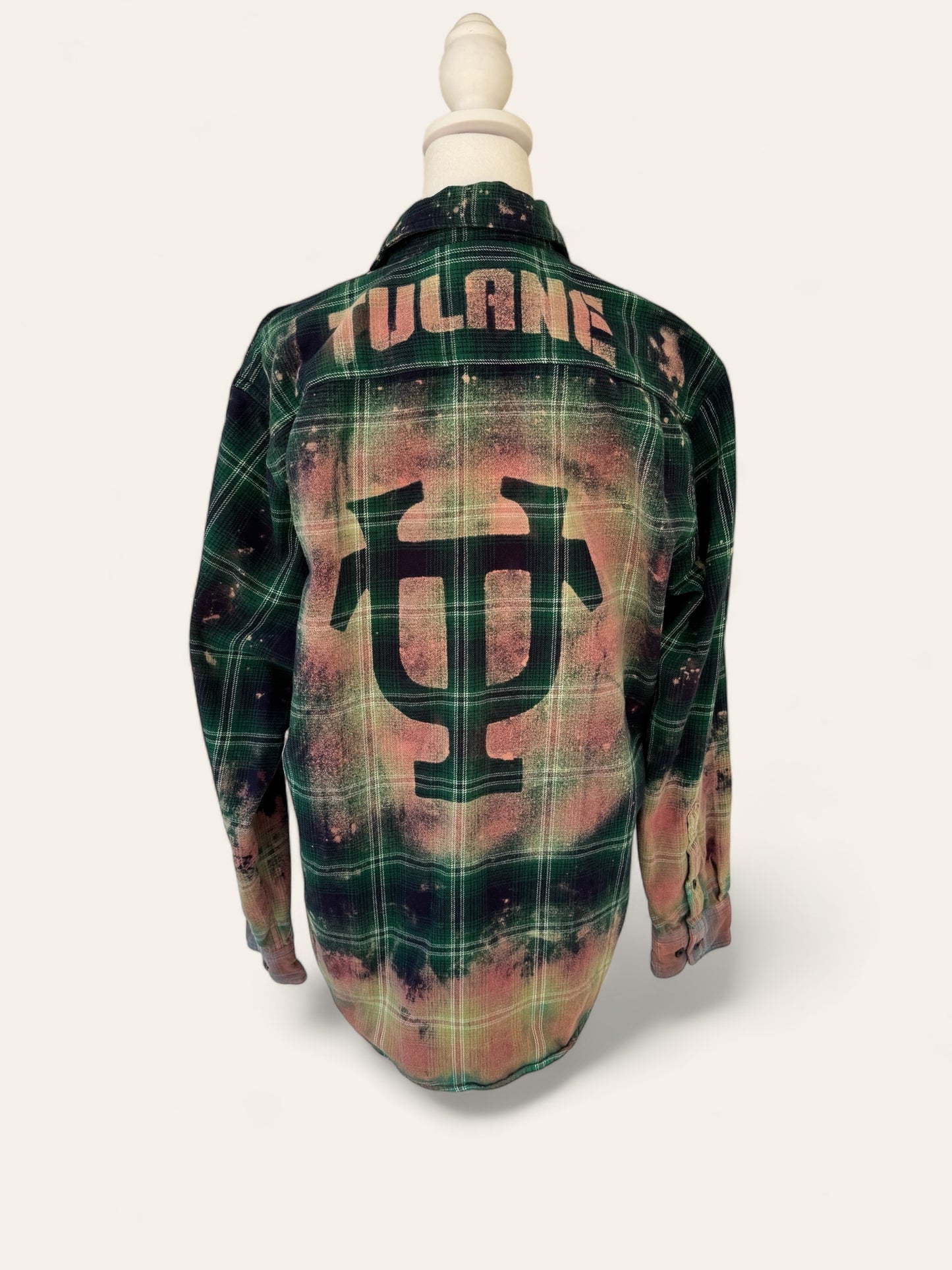 Tulane University Bleached Logo Flannel