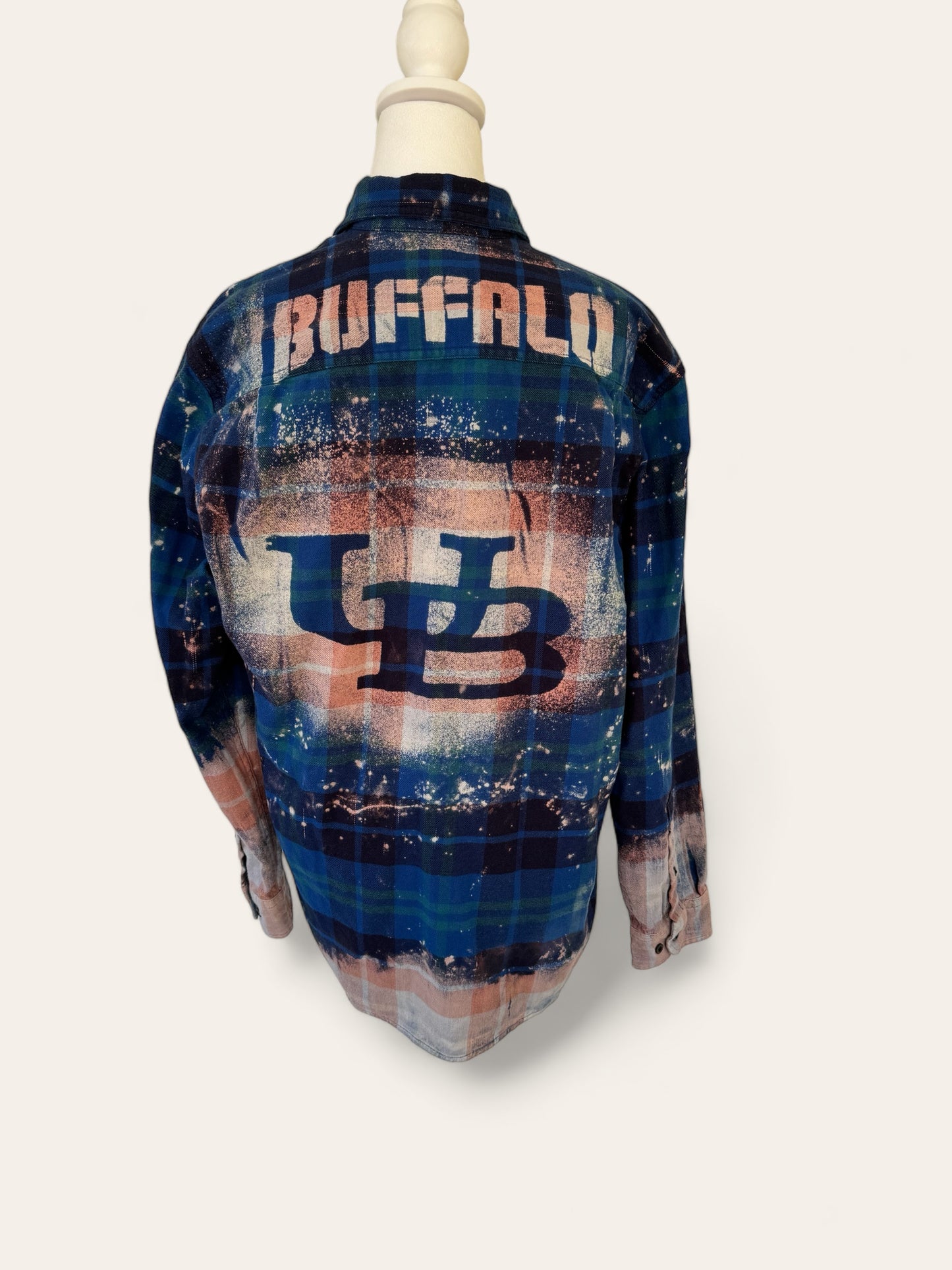 University of Buffalo Bleach Logo Flannel