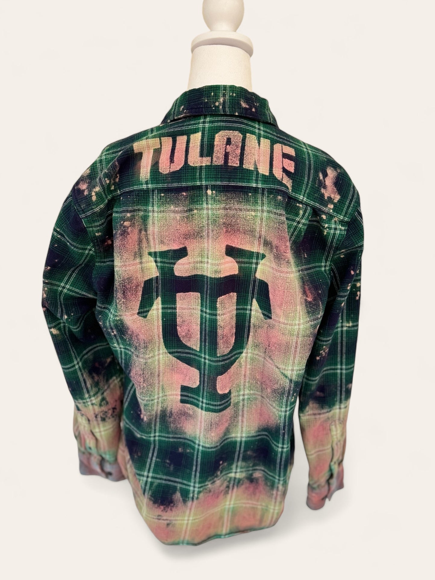 Tulane University Bleached Logo Flannel
