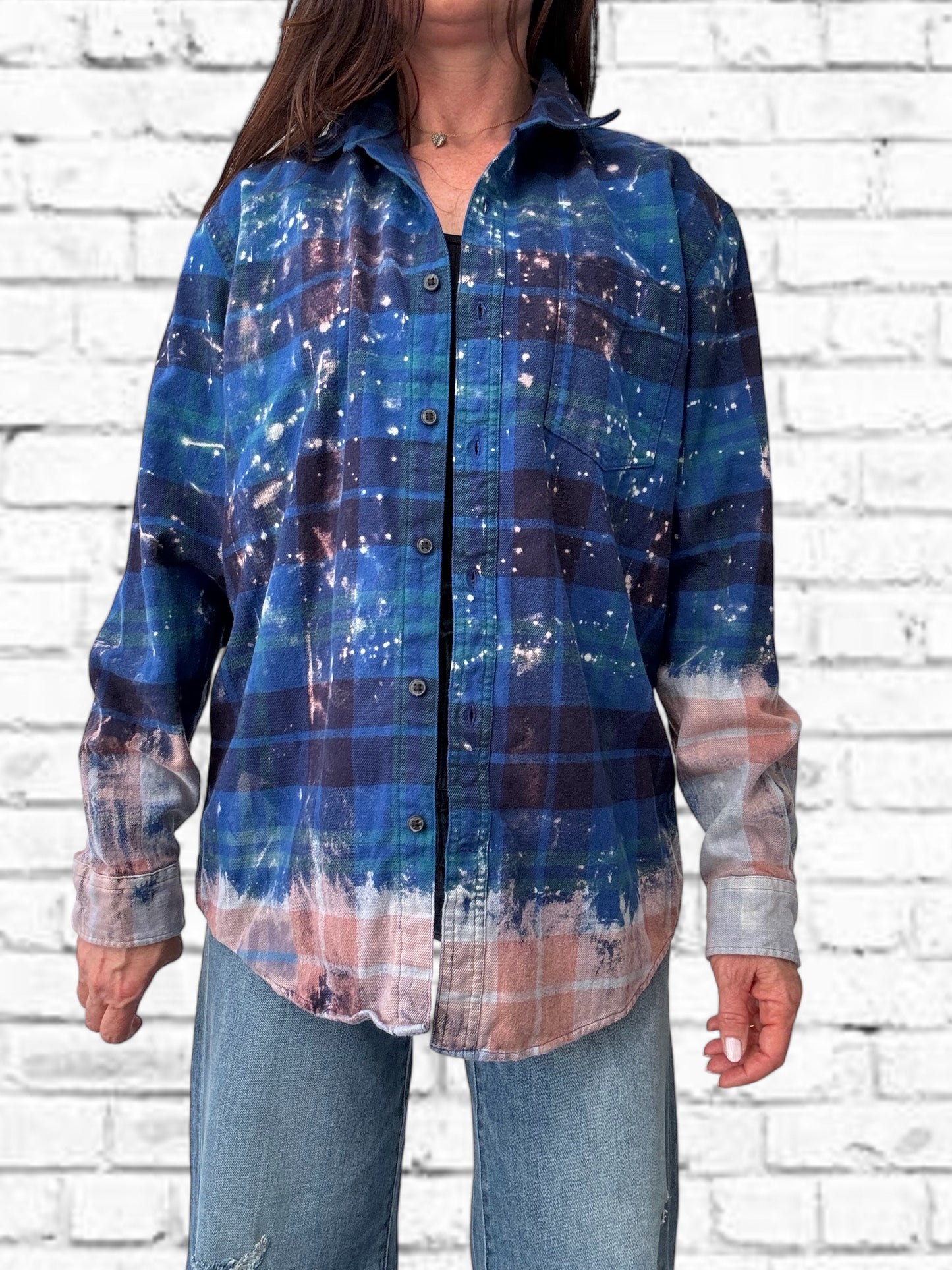 University of Buffalo Bleach Logo Flannel