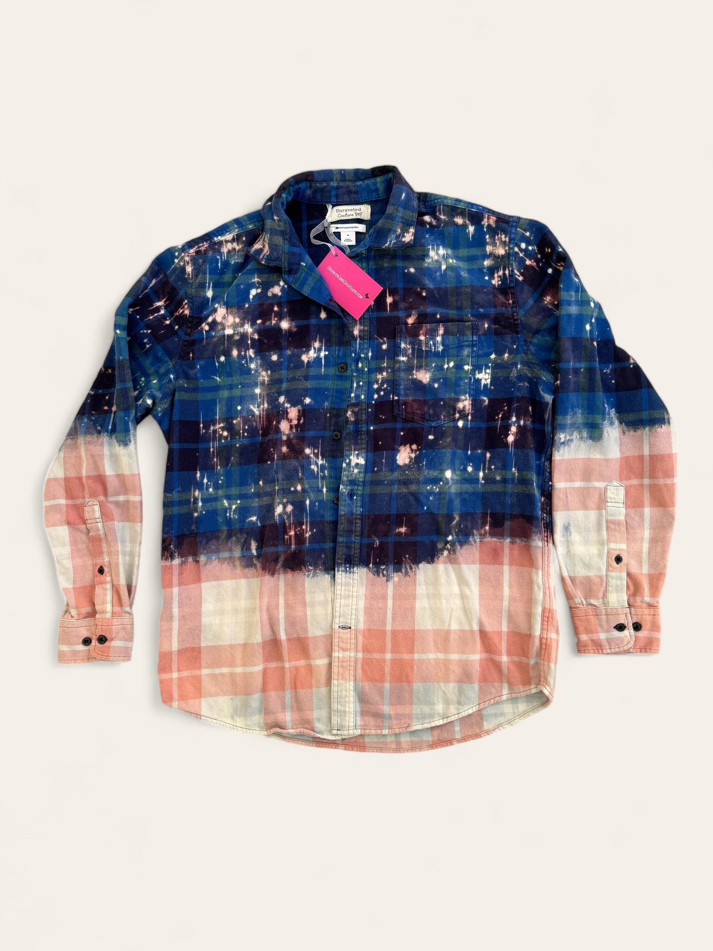 University of Rhode Island Bleach Logo Flannel
