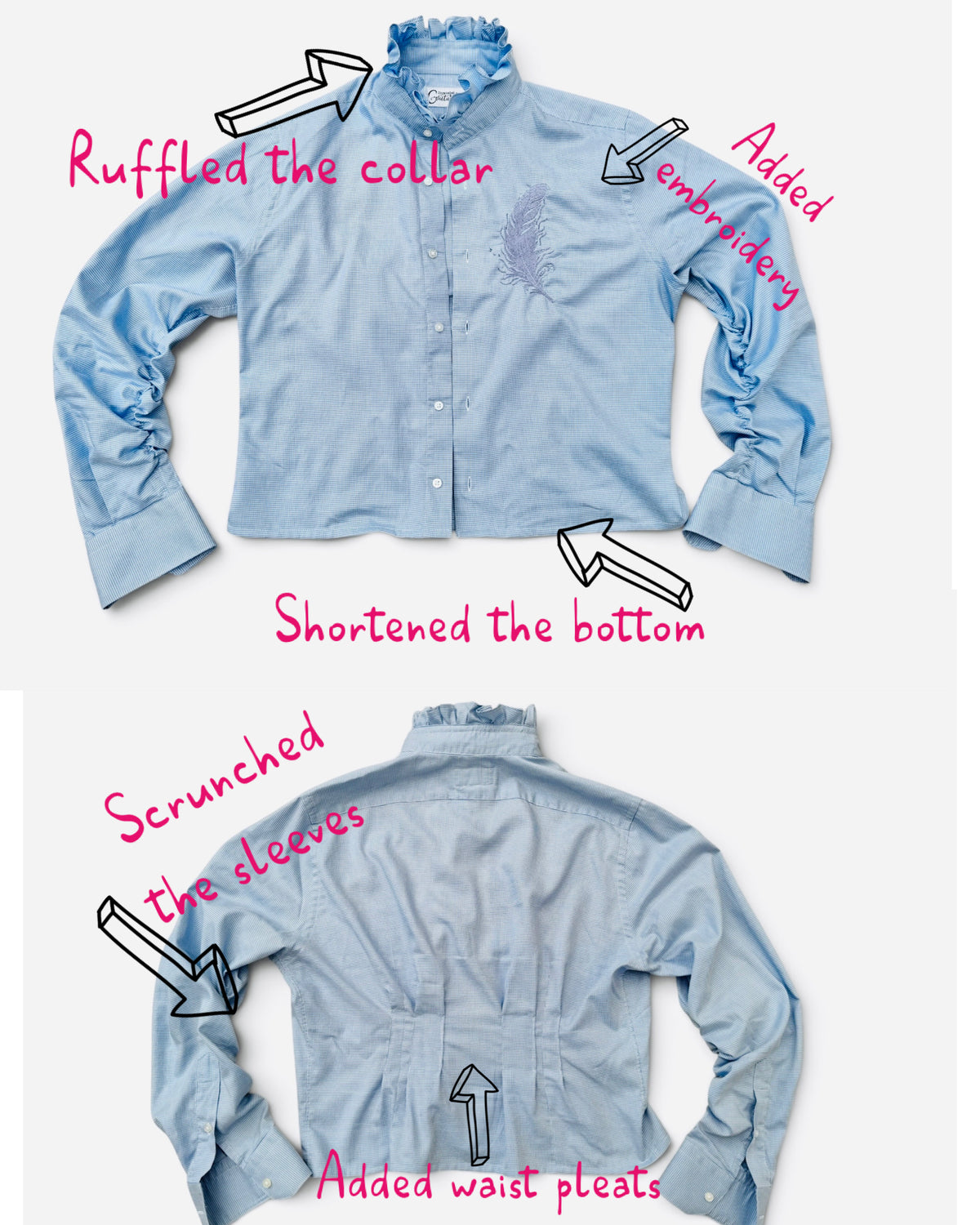 Feather & Frill Upcycled Button Down