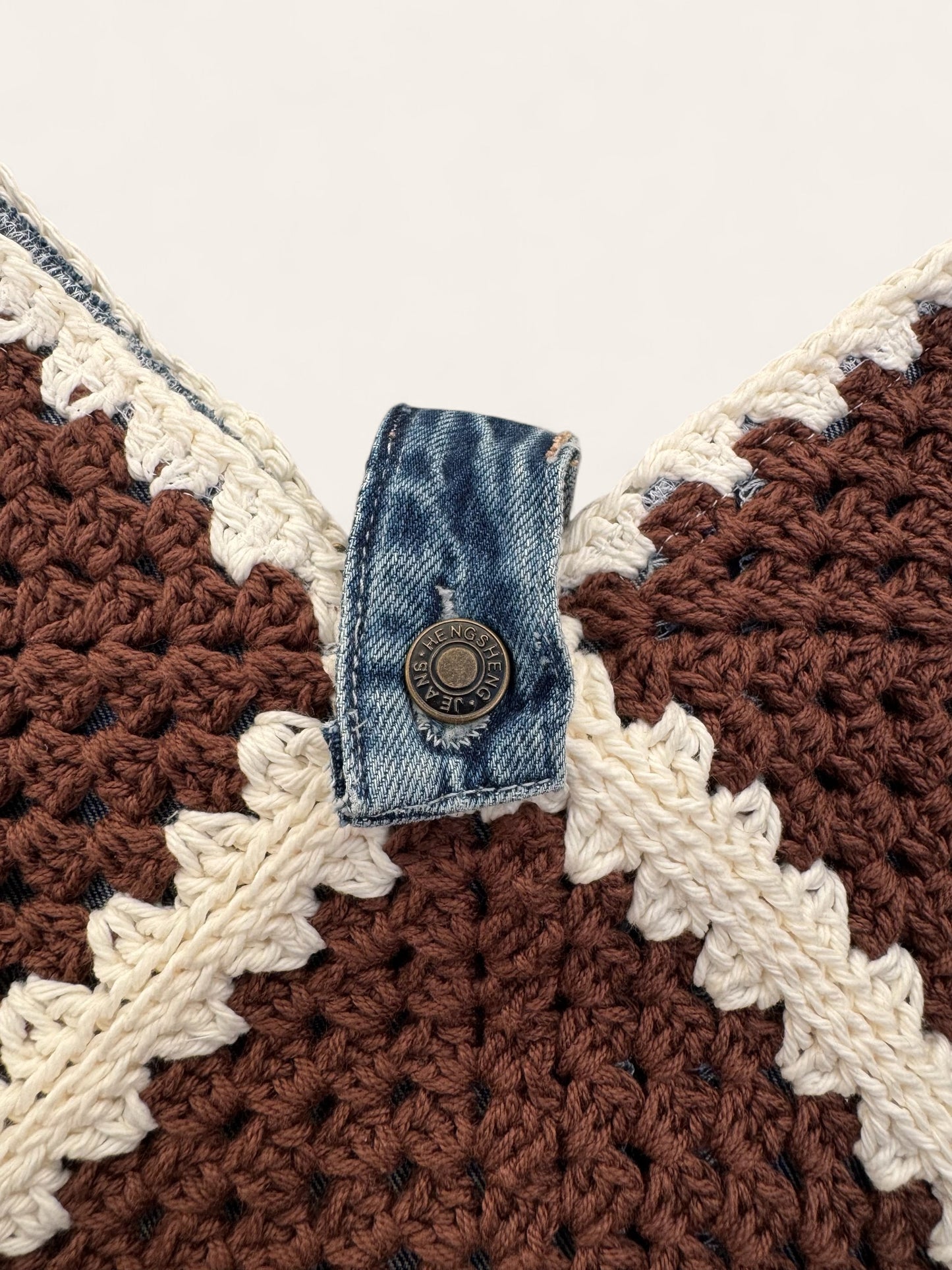 Cookies and Cream LUNA hand crochet bag