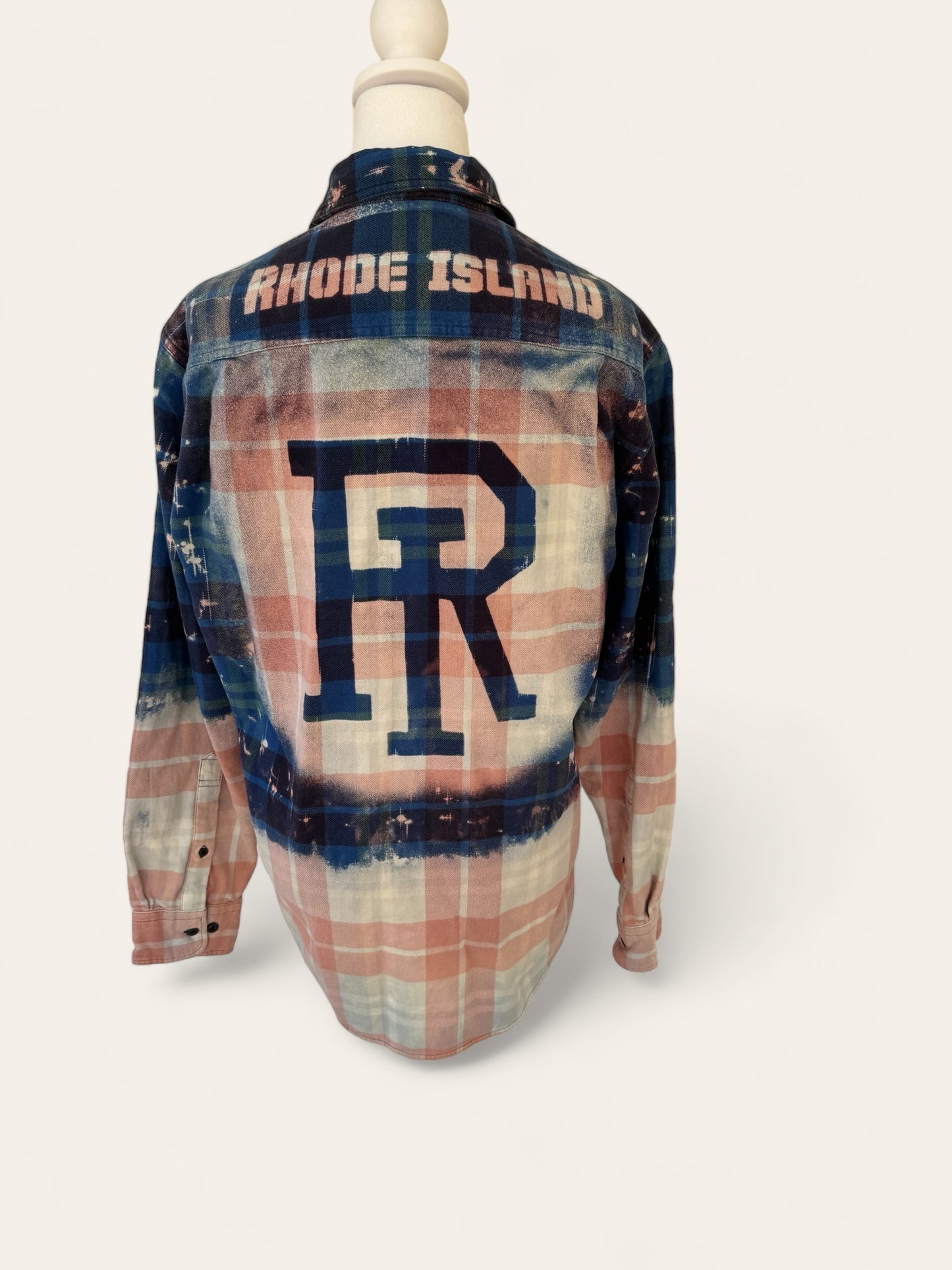 University of Rhode Island Bleach Logo Flannel