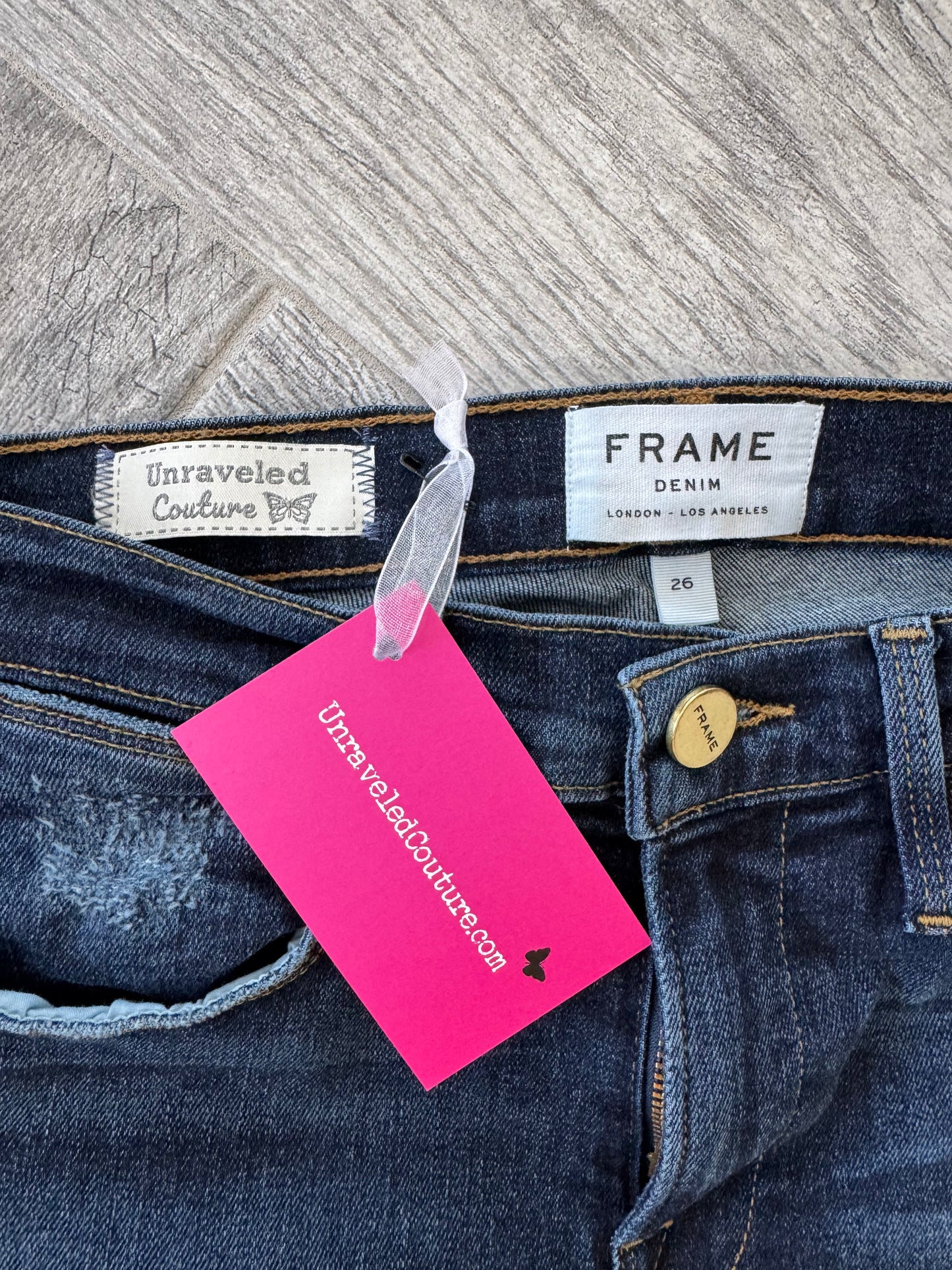 Designer Upcycled Frame Jeans & Vintage Neck Ties