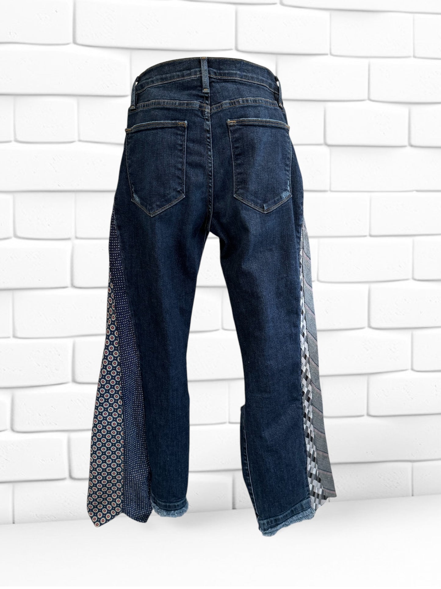 Designer Upcycled Frame Jeans & Vintage Neck Ties
