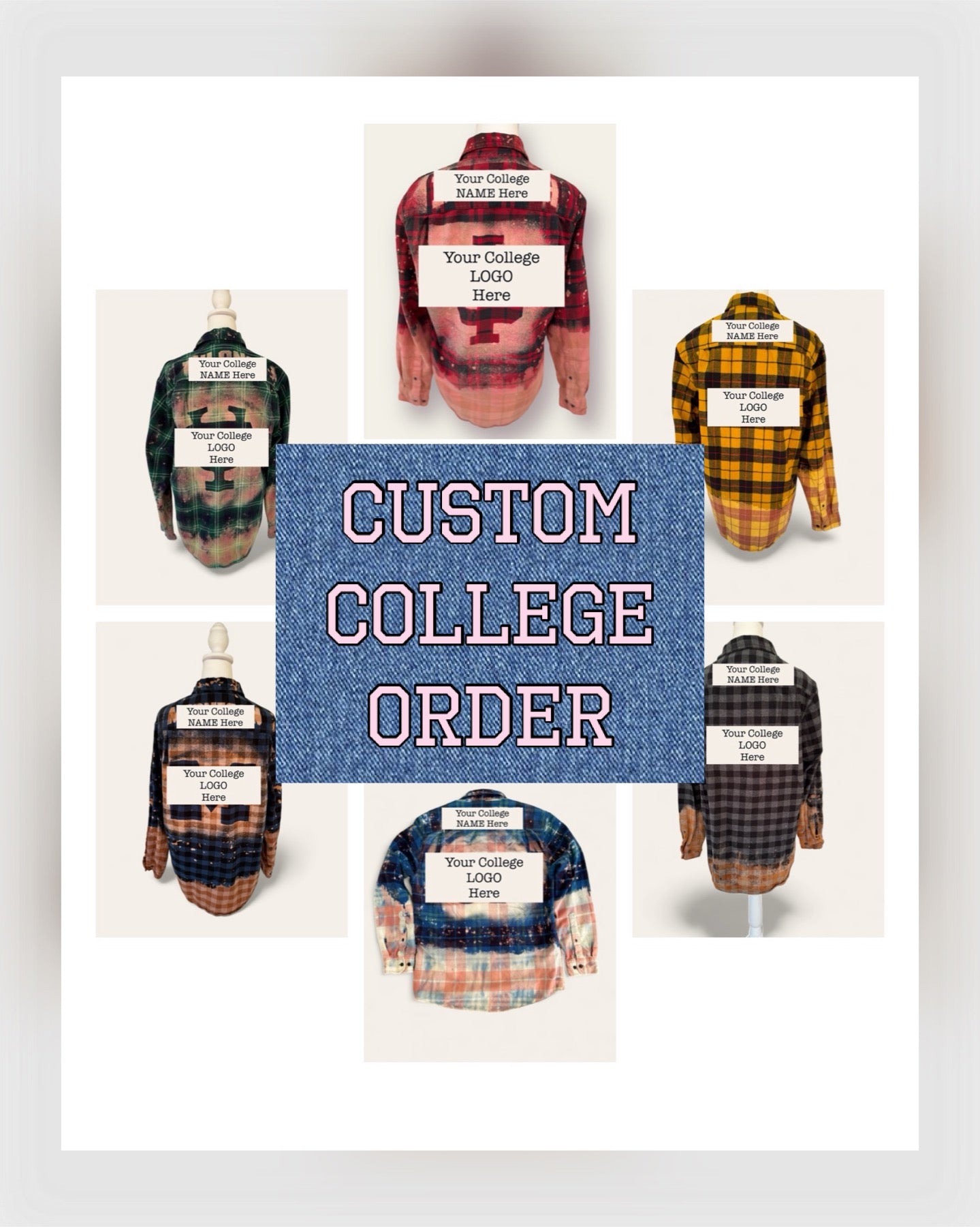 College Flannels- Custom Orders