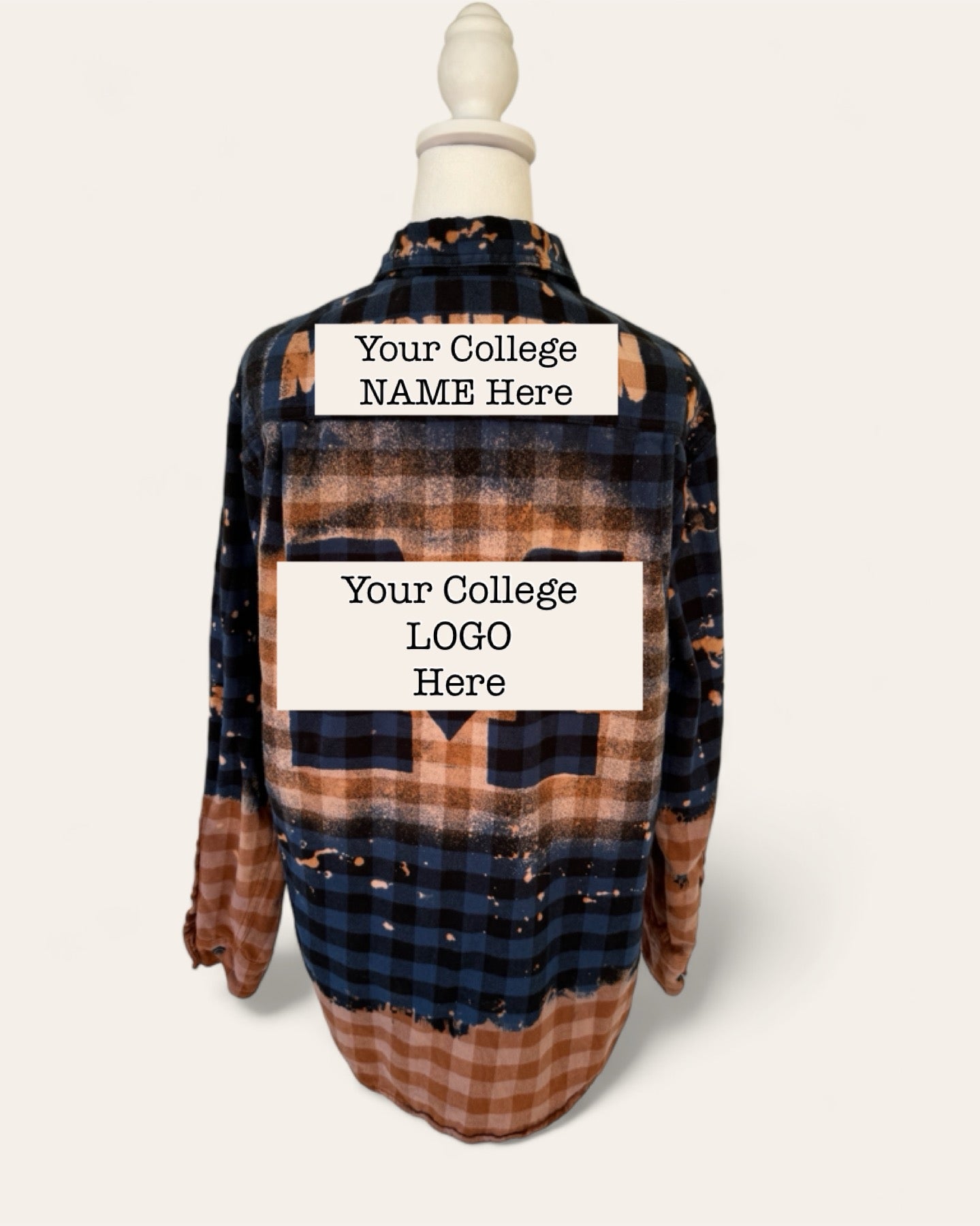 Custom University - Dark Blue Flannel