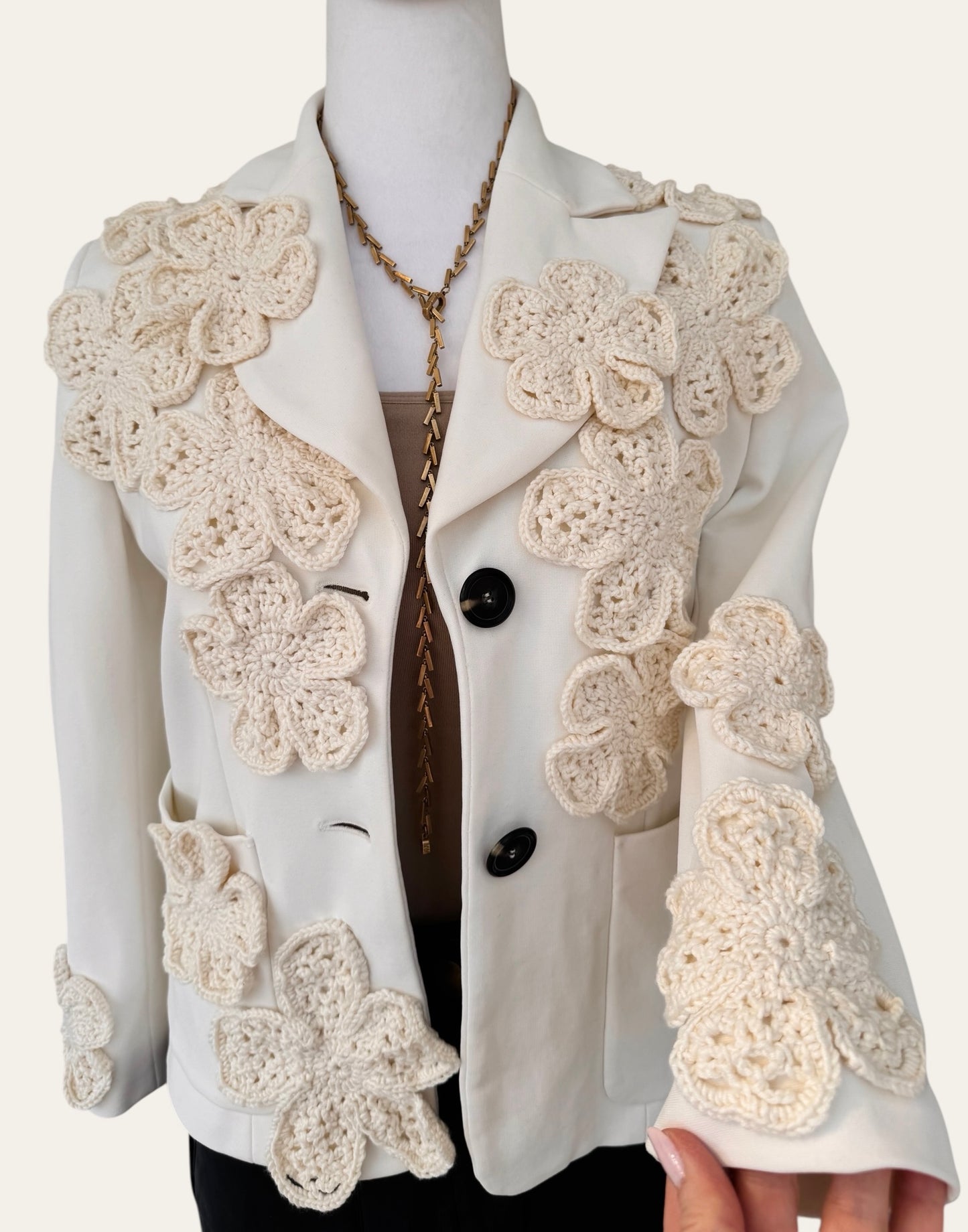 Ivory Blossom Blazer