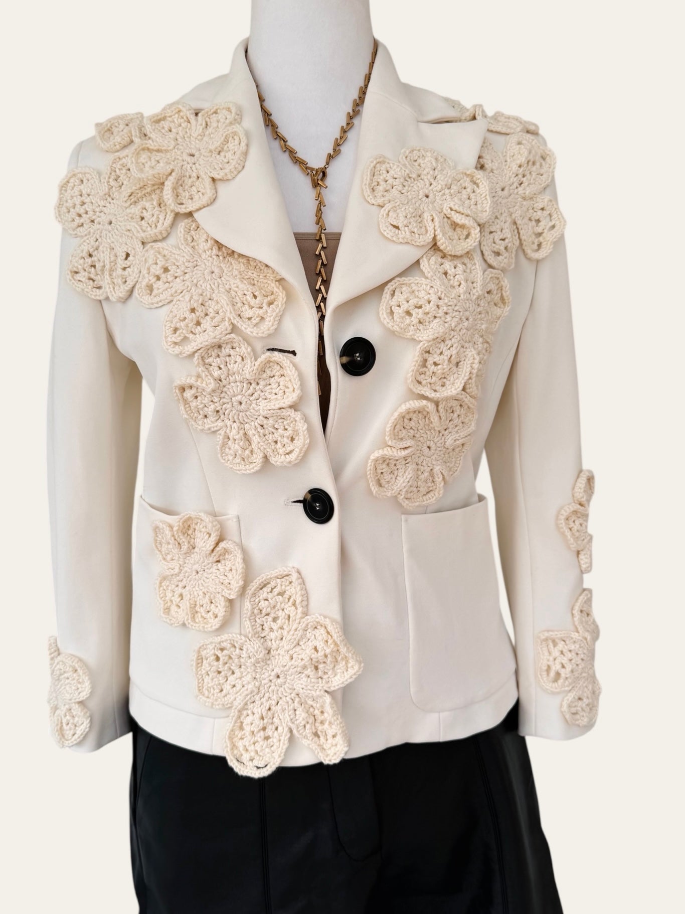 Ivory Blossom Blazer