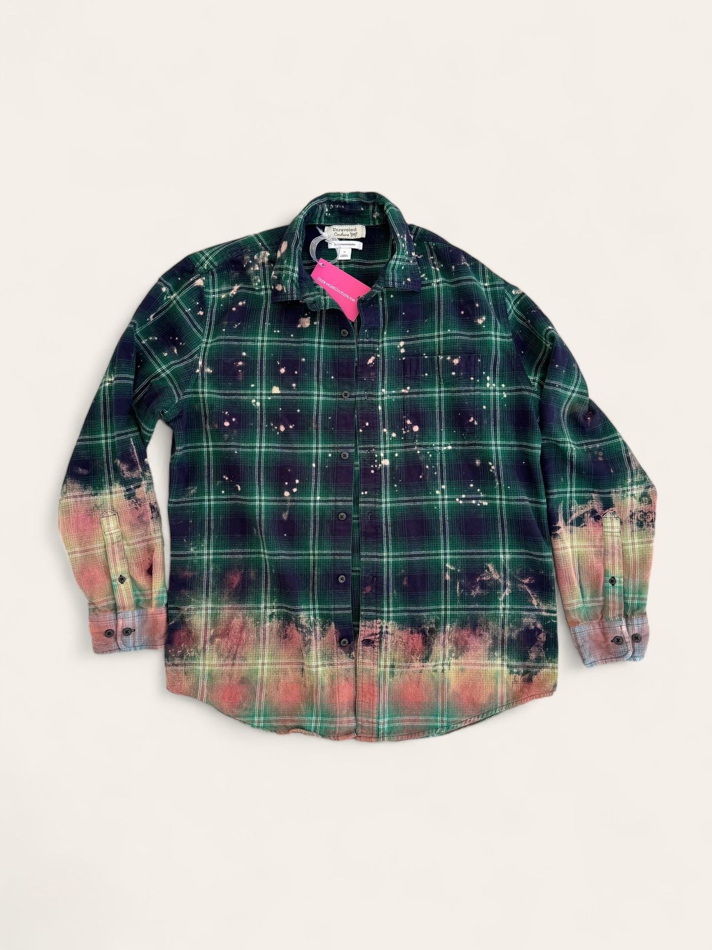 Custom University - Green Flannel