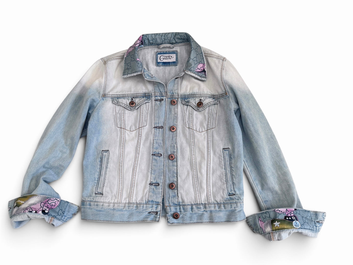 Denim & Silk Pup Couture