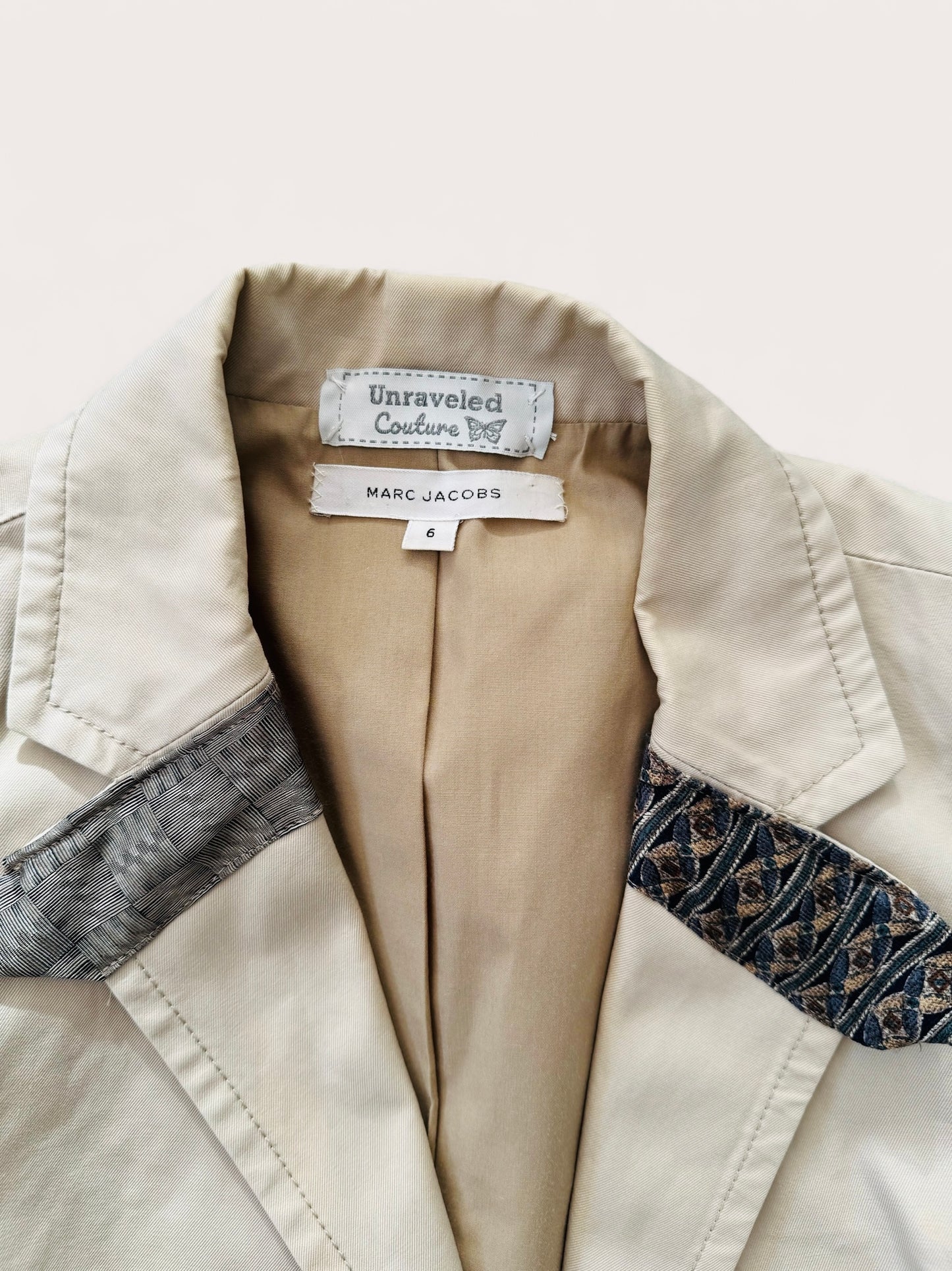 Ties Upcycled blazer with Denim Blooms