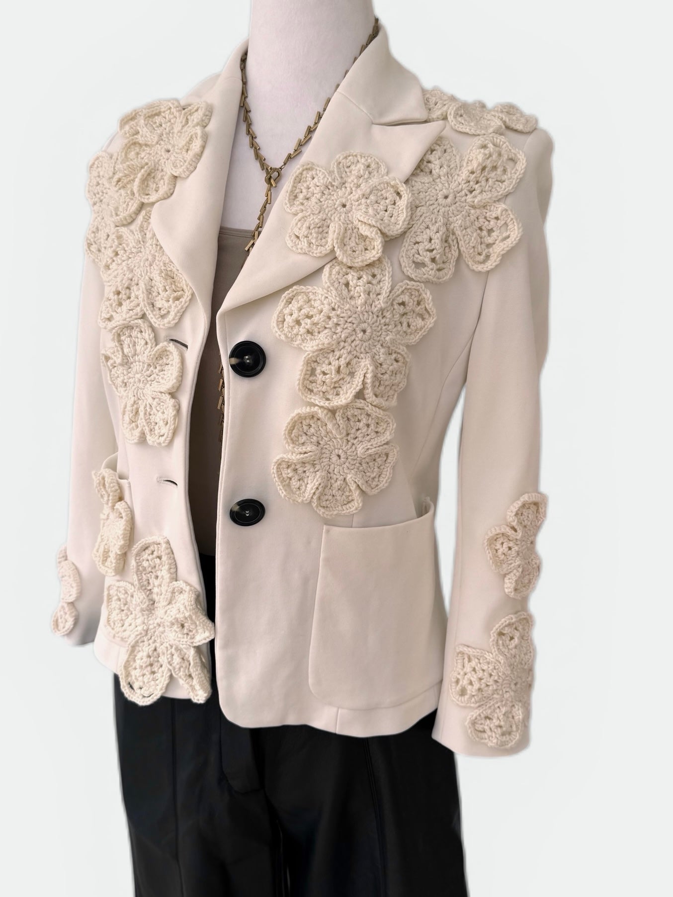 Ivory Blossom Blazer