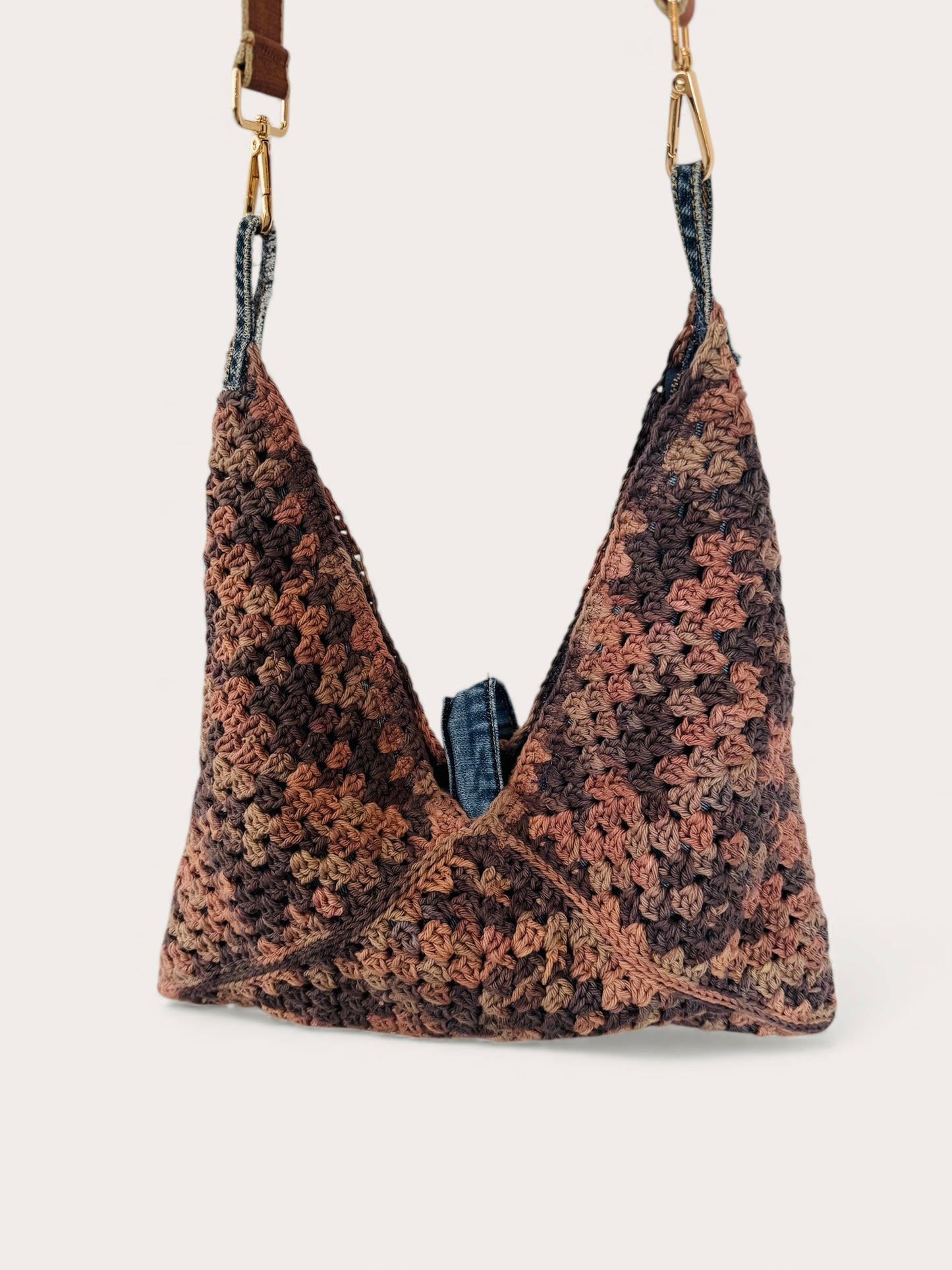 Camo LUNA hand crochet bag