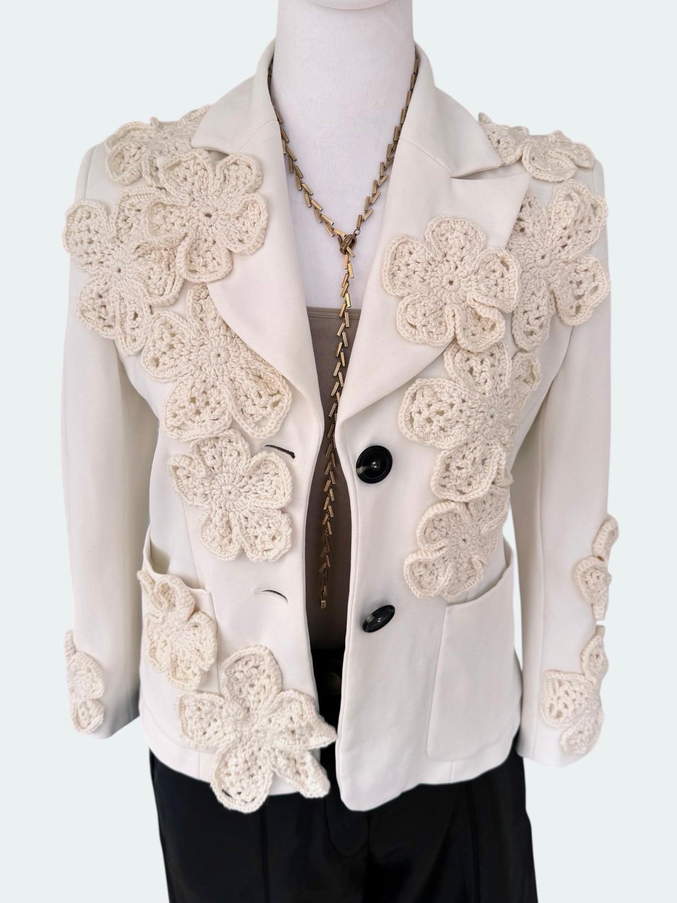 Ivory Blossom Blazer