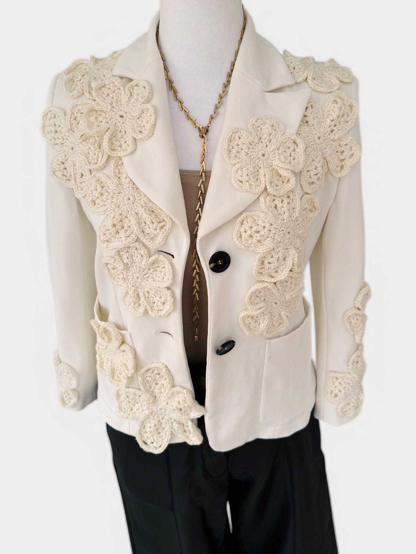 Ivory Blossom Blazer