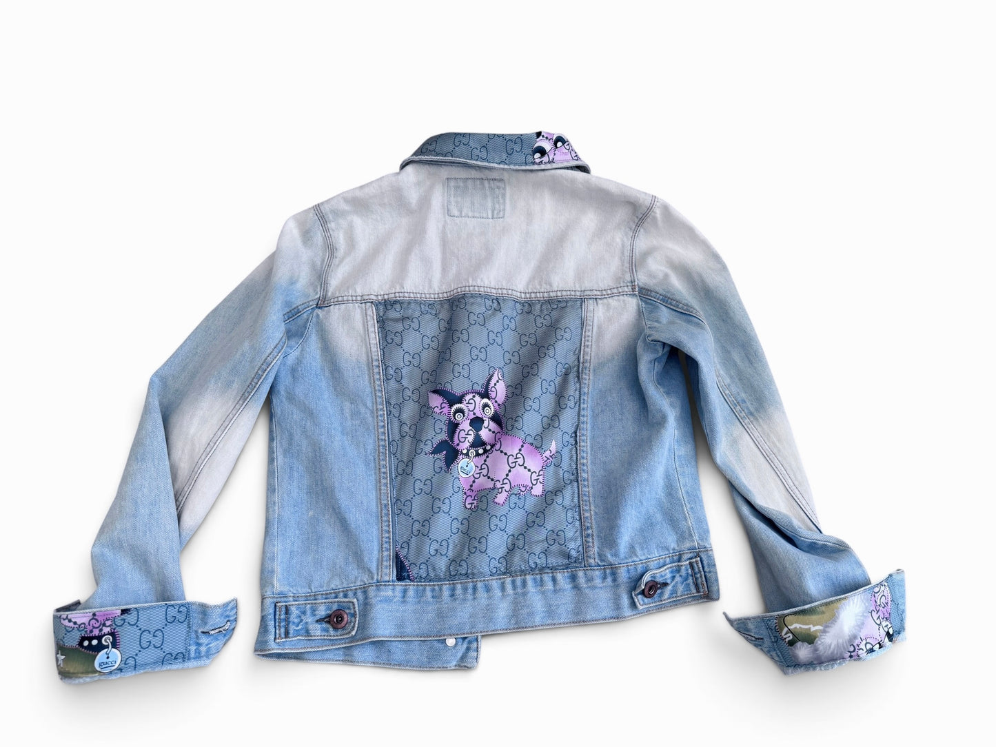 Denim & Silk Pup Couture