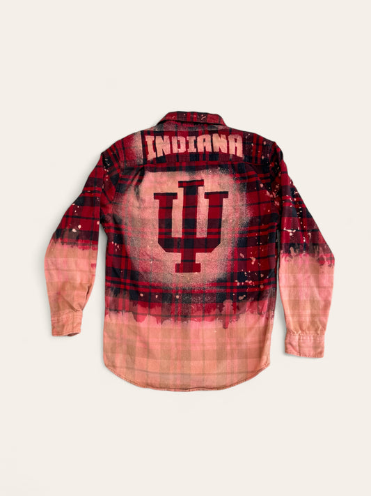 Indiana University Bleach Logo Flannel