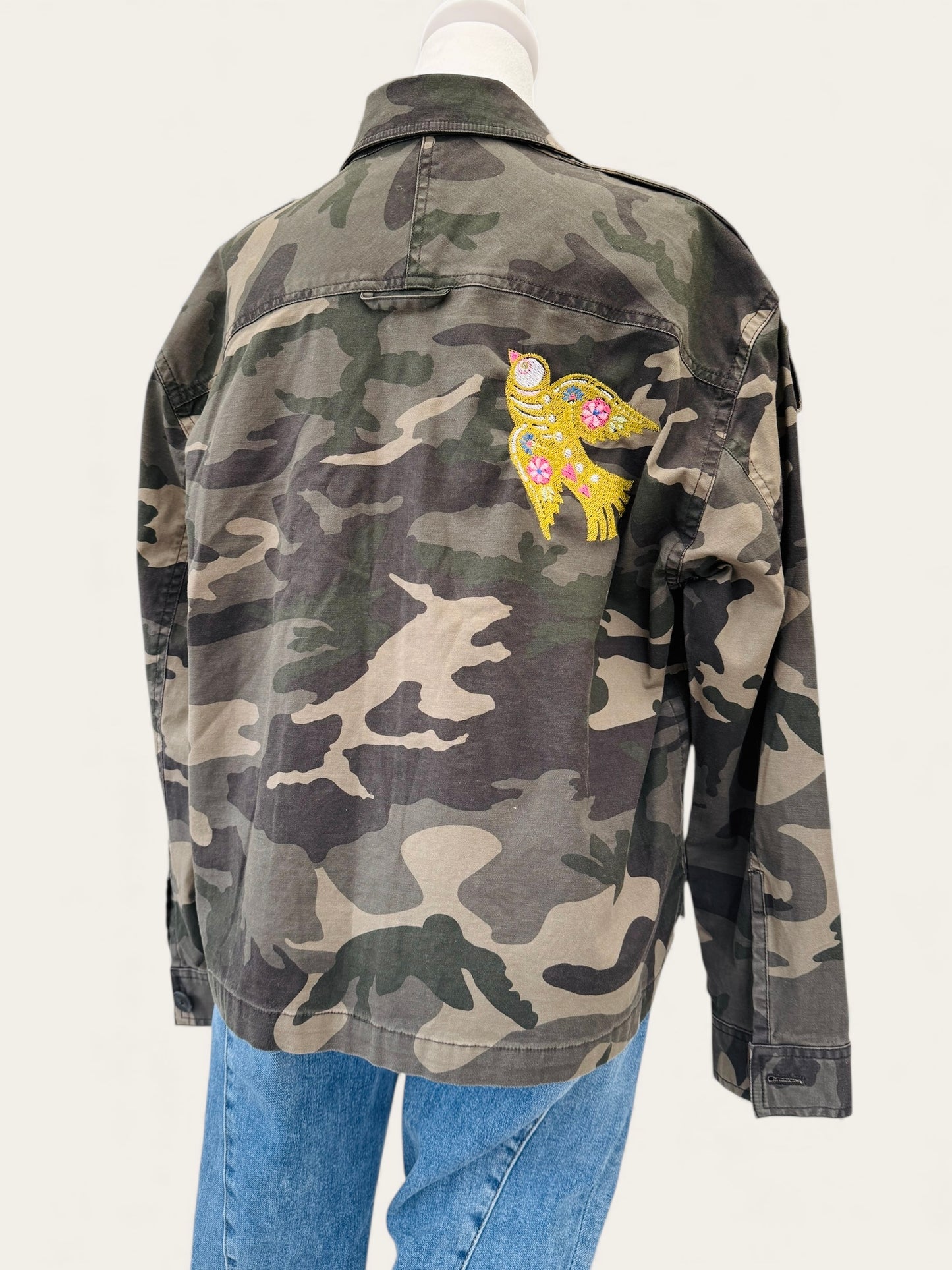 Camo Nature Embroidered blazer