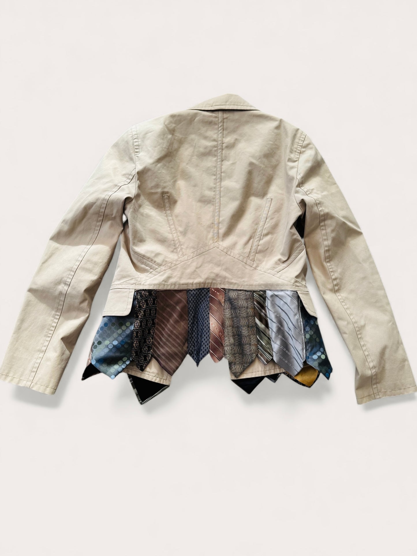 Ties Upcycled blazer with Denim Blooms