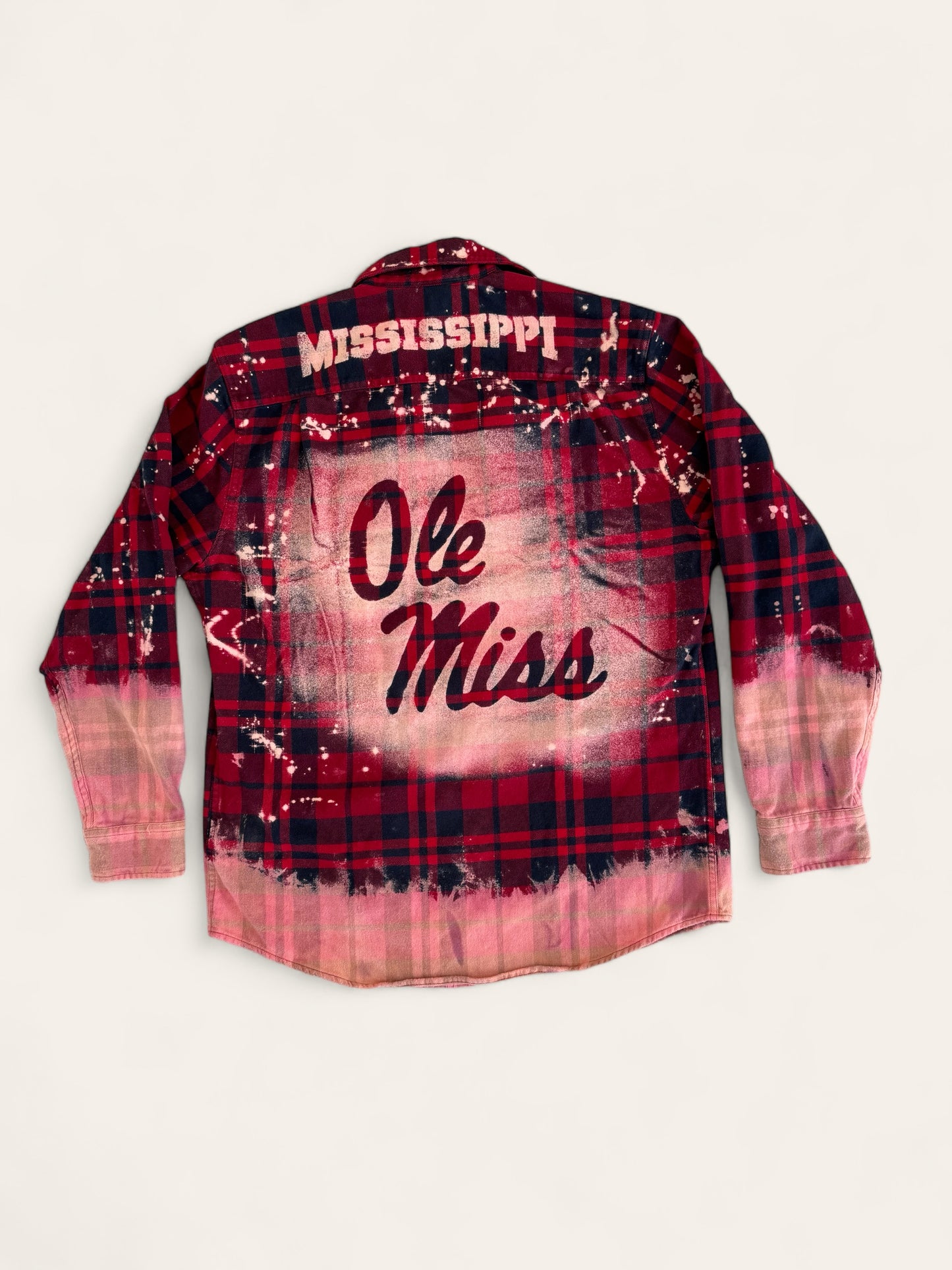 Ole Miss University Bleach Logo Flannel