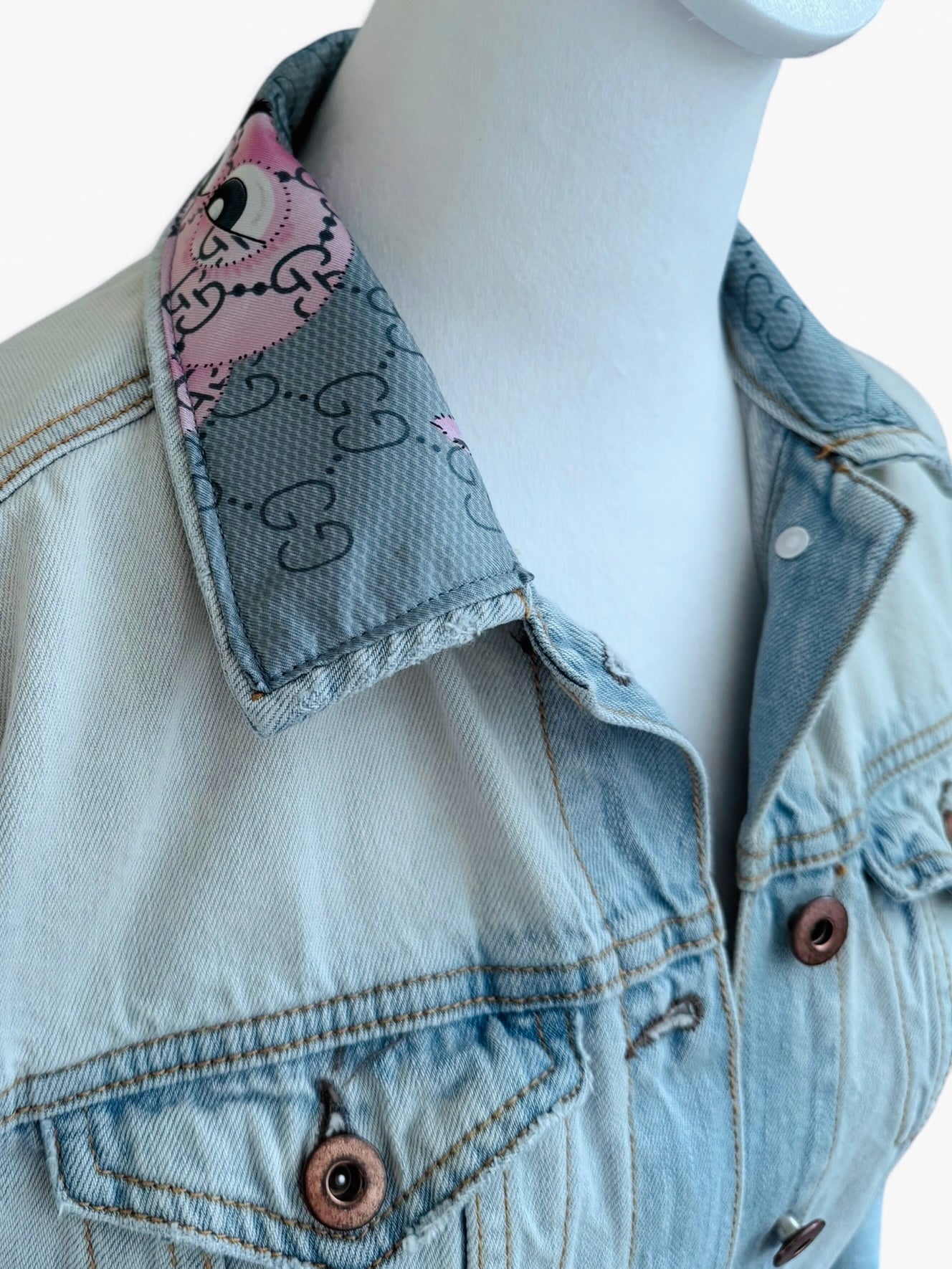 Denim & Silk Pup Couture