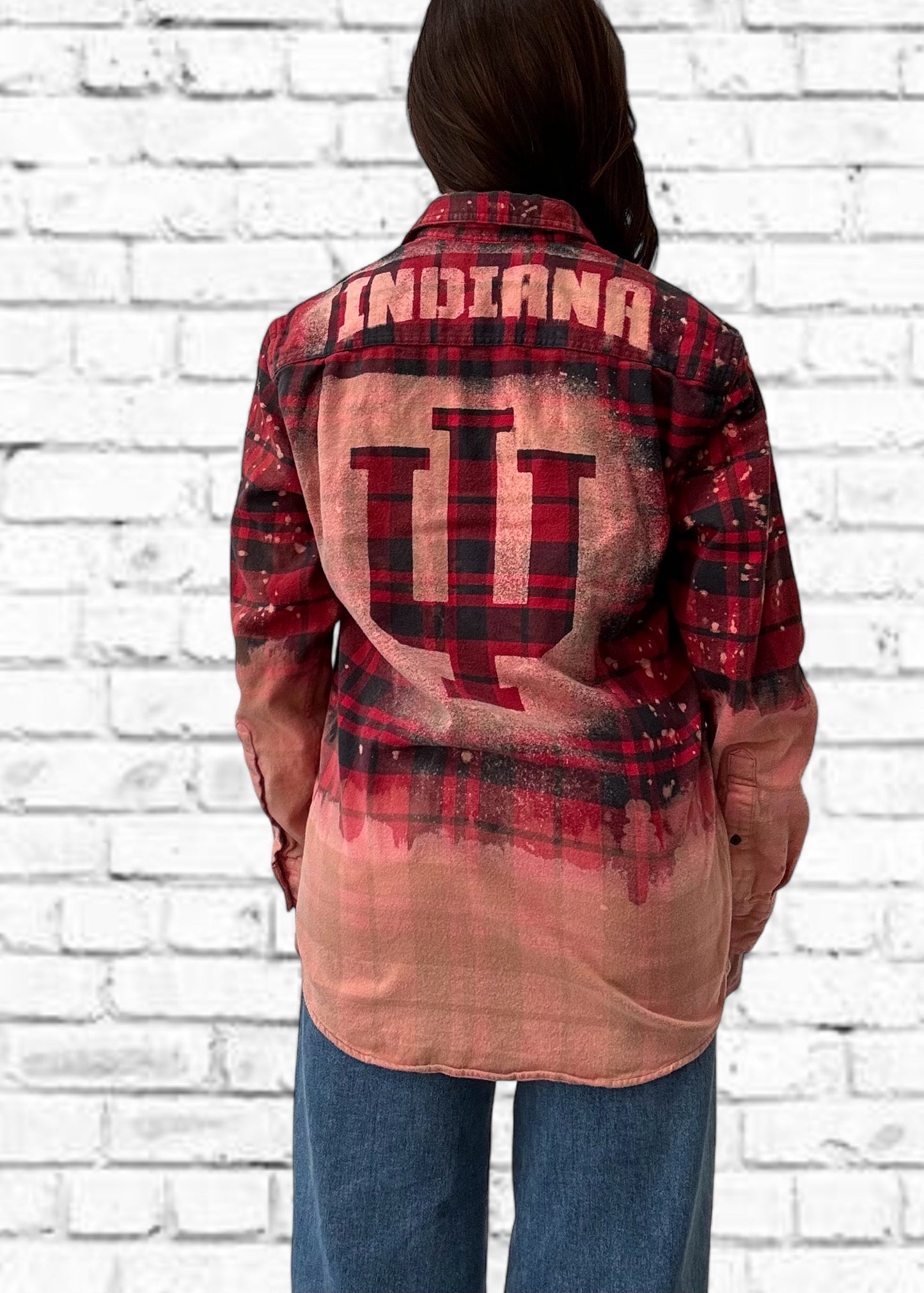 Indiana University Bleach Logo Flannel