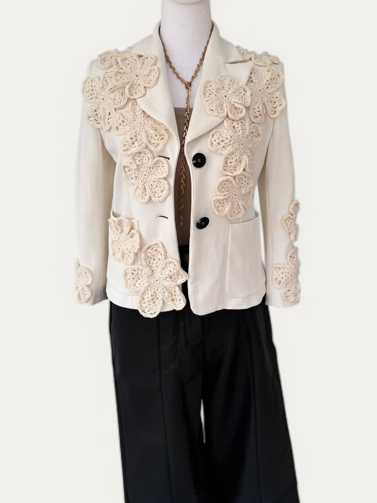 Ivory Blossom Blazer