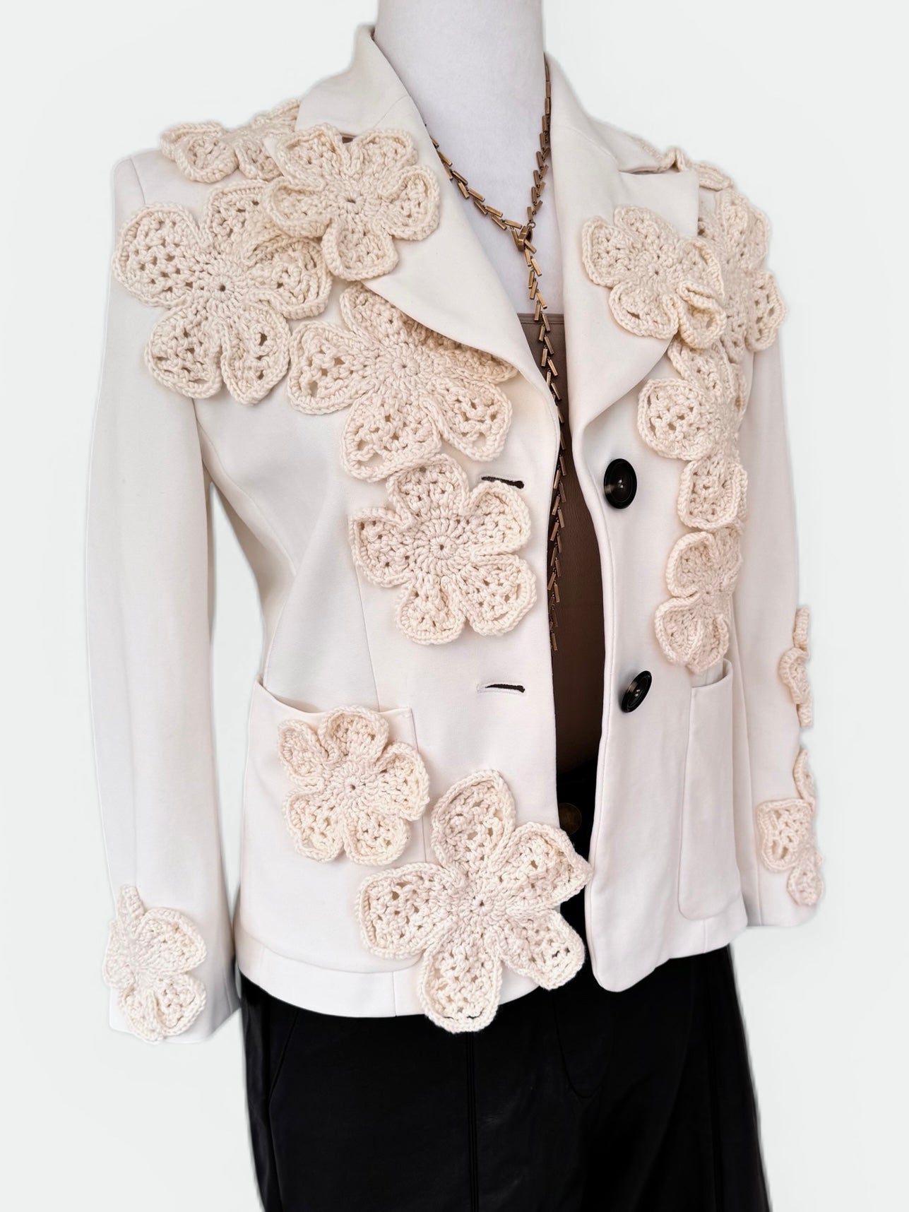 Ivory Blossom Blazer