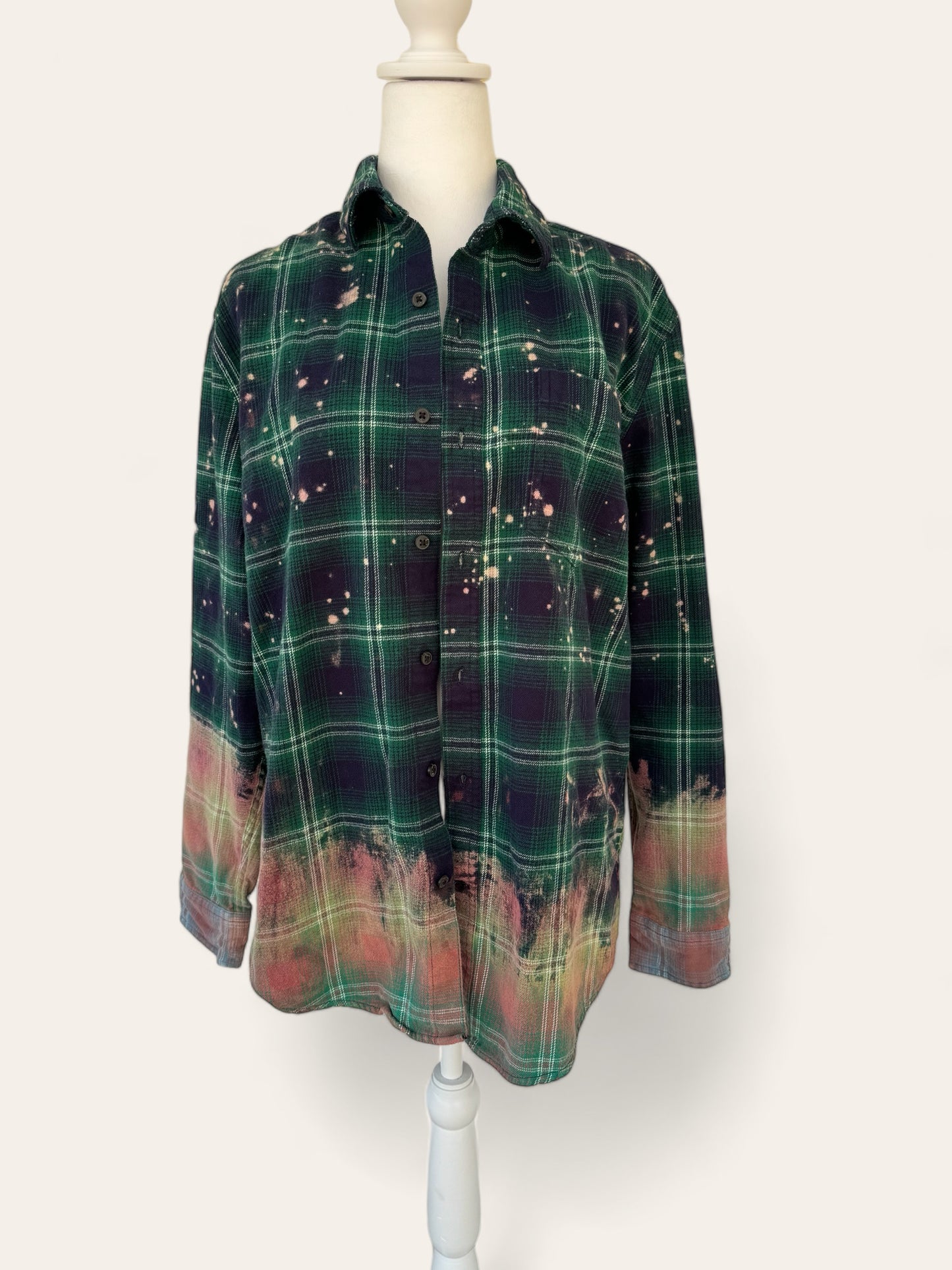 Custom University - Green Flannel