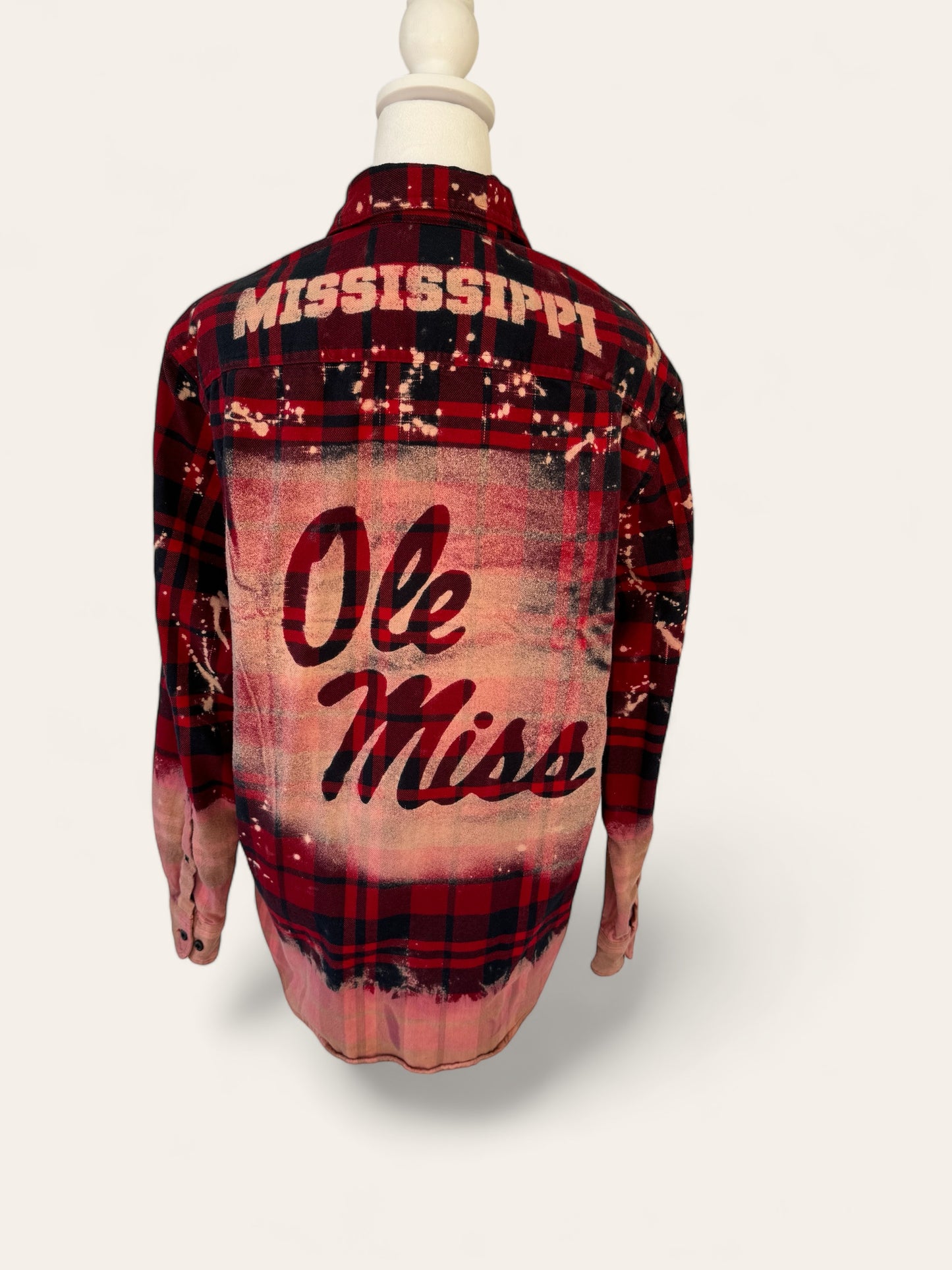 Ole Miss University Bleach Logo Flannel