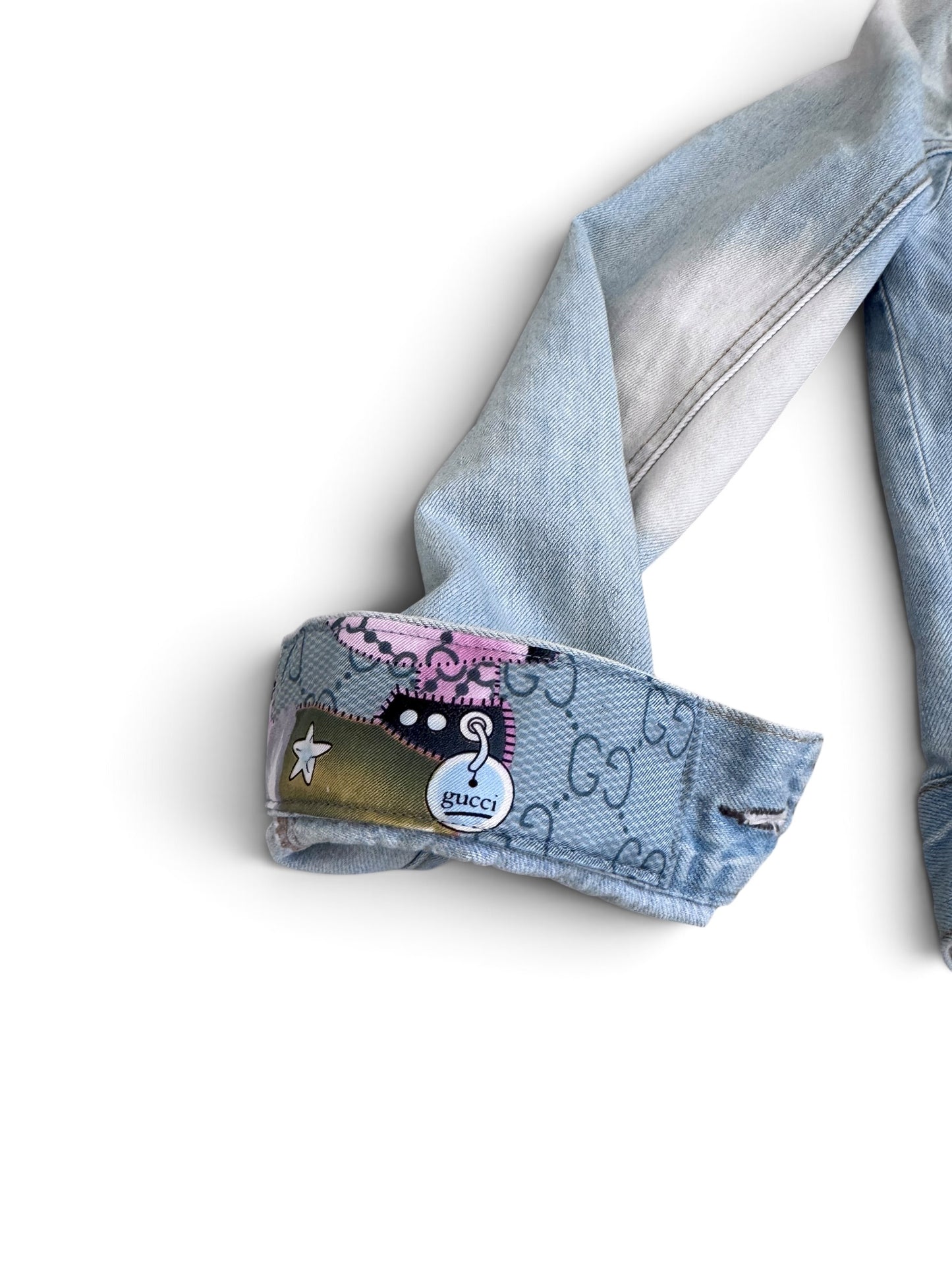 Denim & Silk Pup Couture