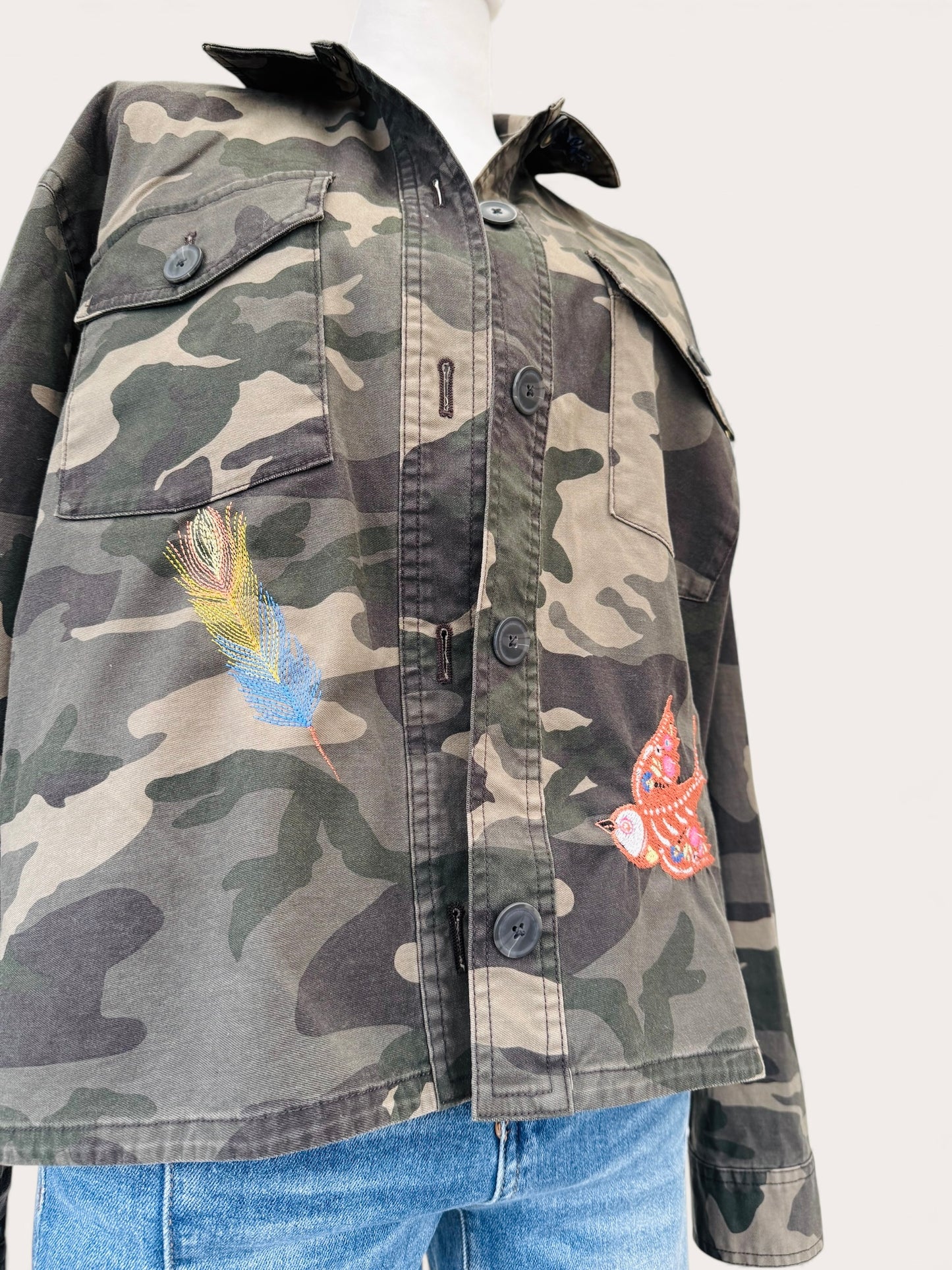 Camo Nature Embroidered blazer