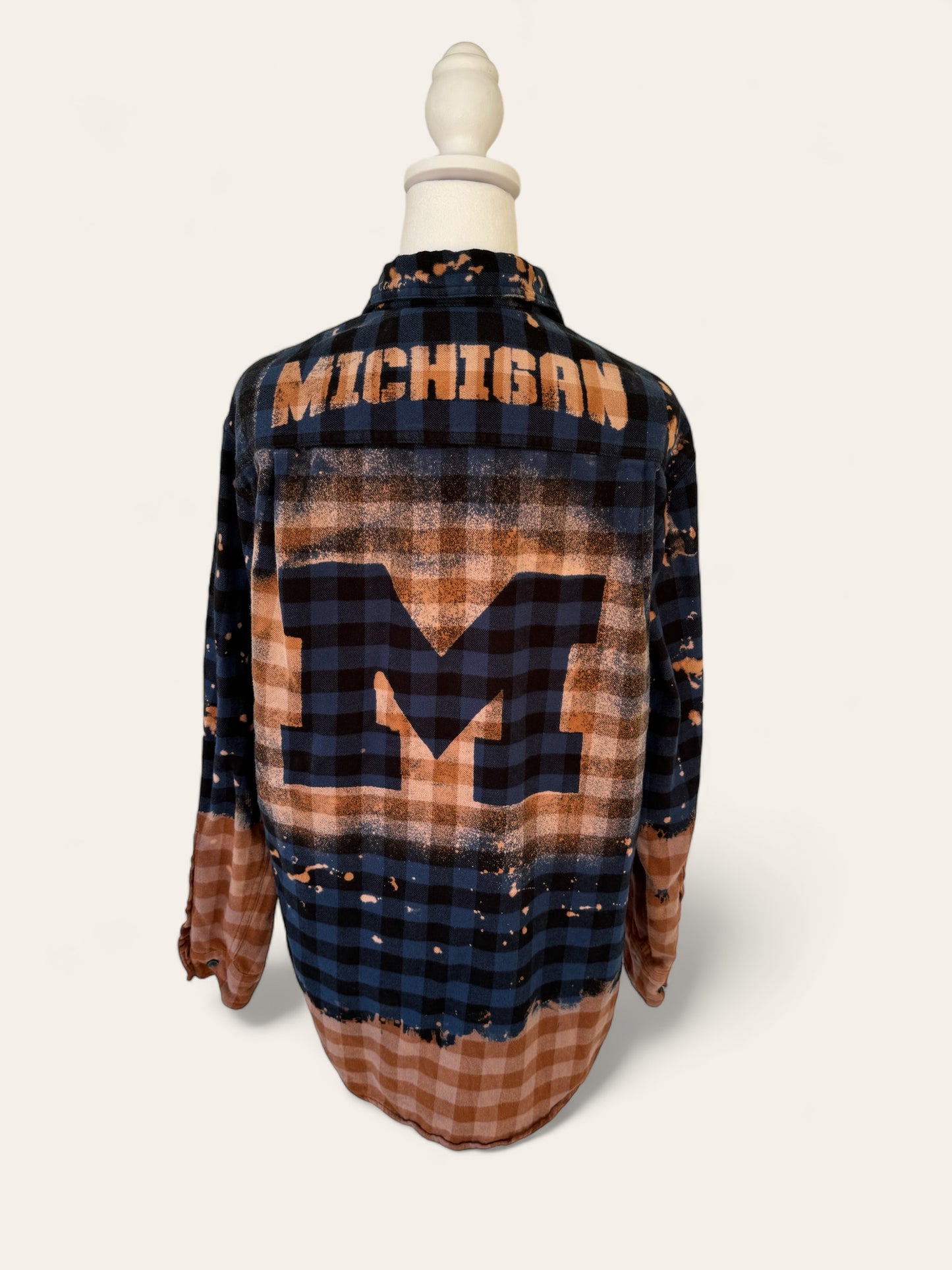 University of Michigan Bleach Logo Flannel