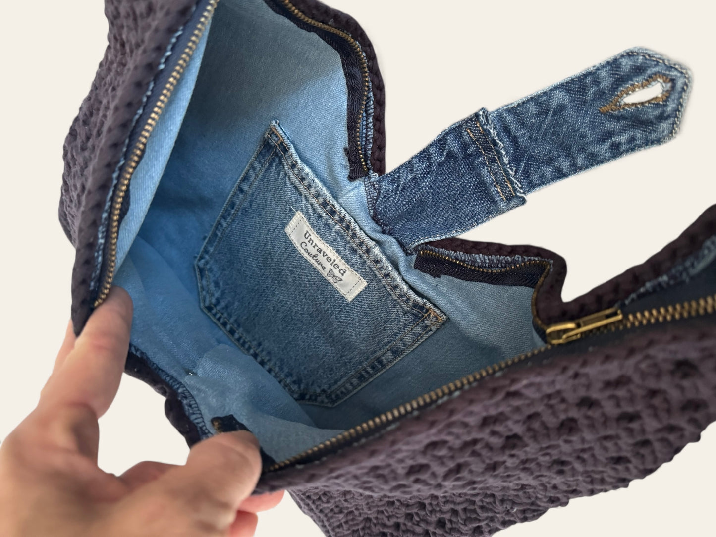 Midnight LUNA hand crochet bag