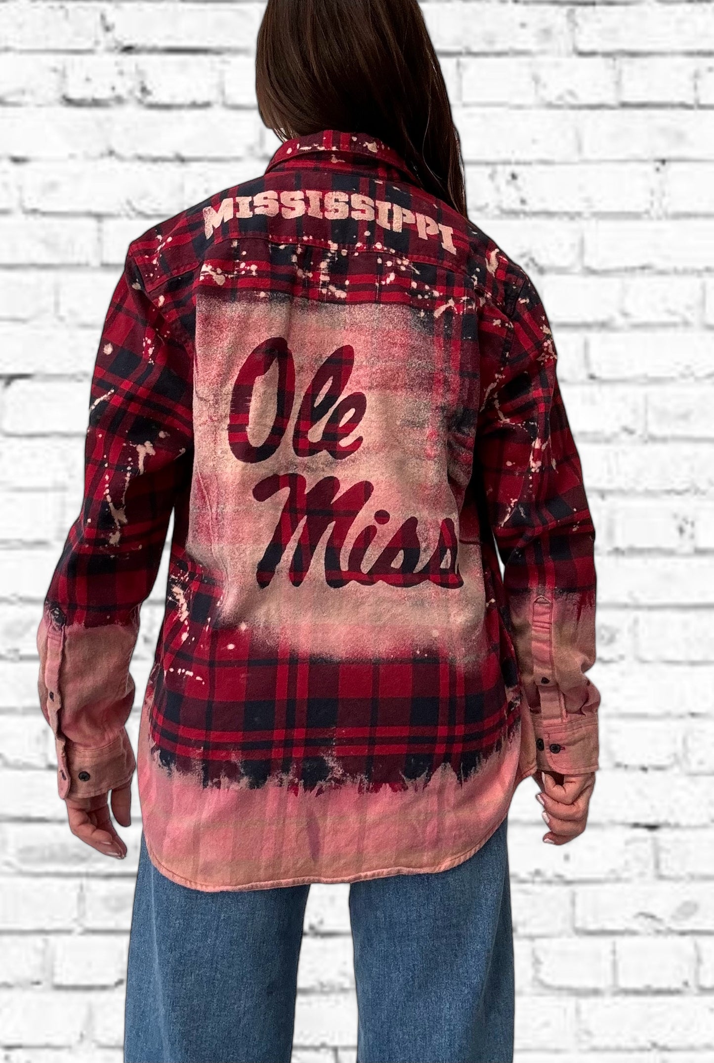 Ole Miss University Bleach Logo Flannel