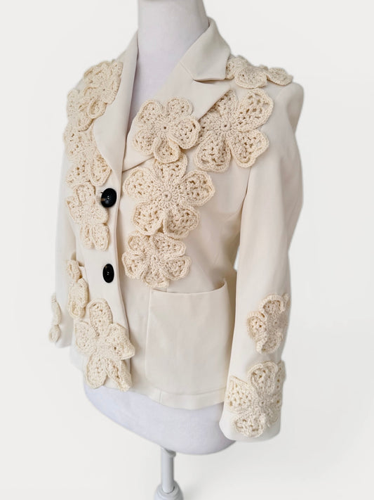 Ivory Blossom Blazer