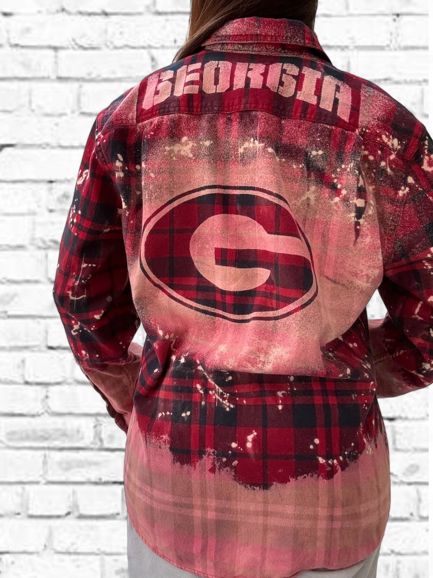 University of Georgia Bleach Logo Flannel