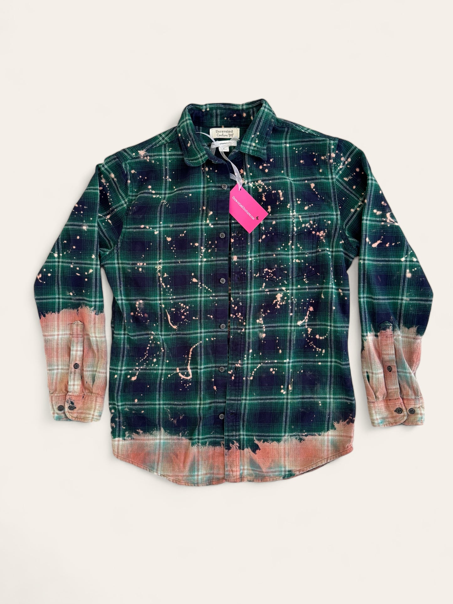 Binghamton University Bleached Logo Flannel