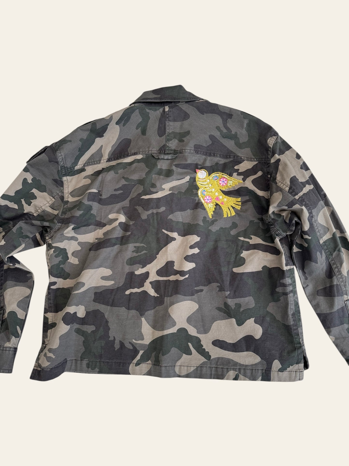 Camo Nature Embroidered blazer