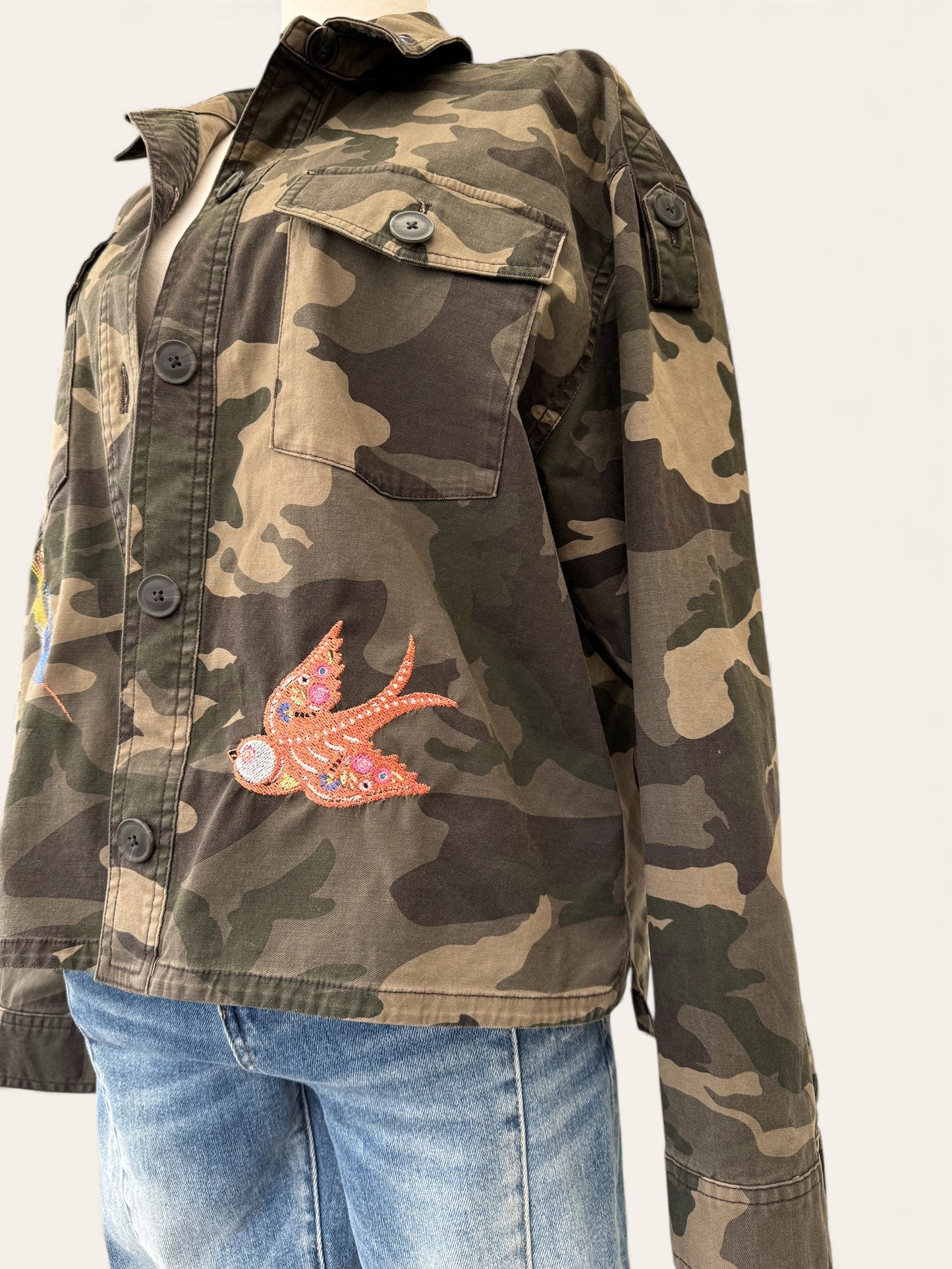 Camo Nature Embroidered blazer