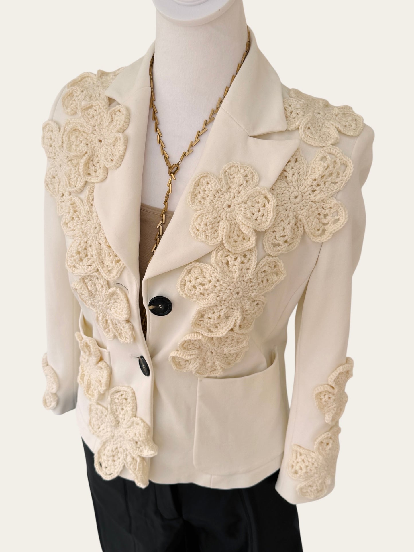 Ivory Blossom Blazer
