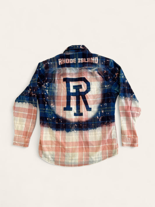 University of Rhode Island Bleach Logo Flannel