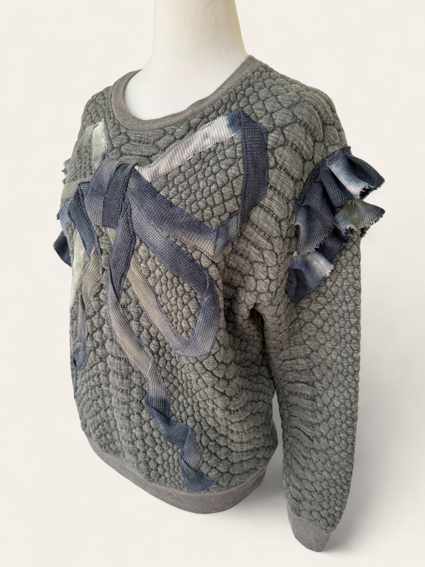 Designer Upcycled Bow Sandro Sweatshirt